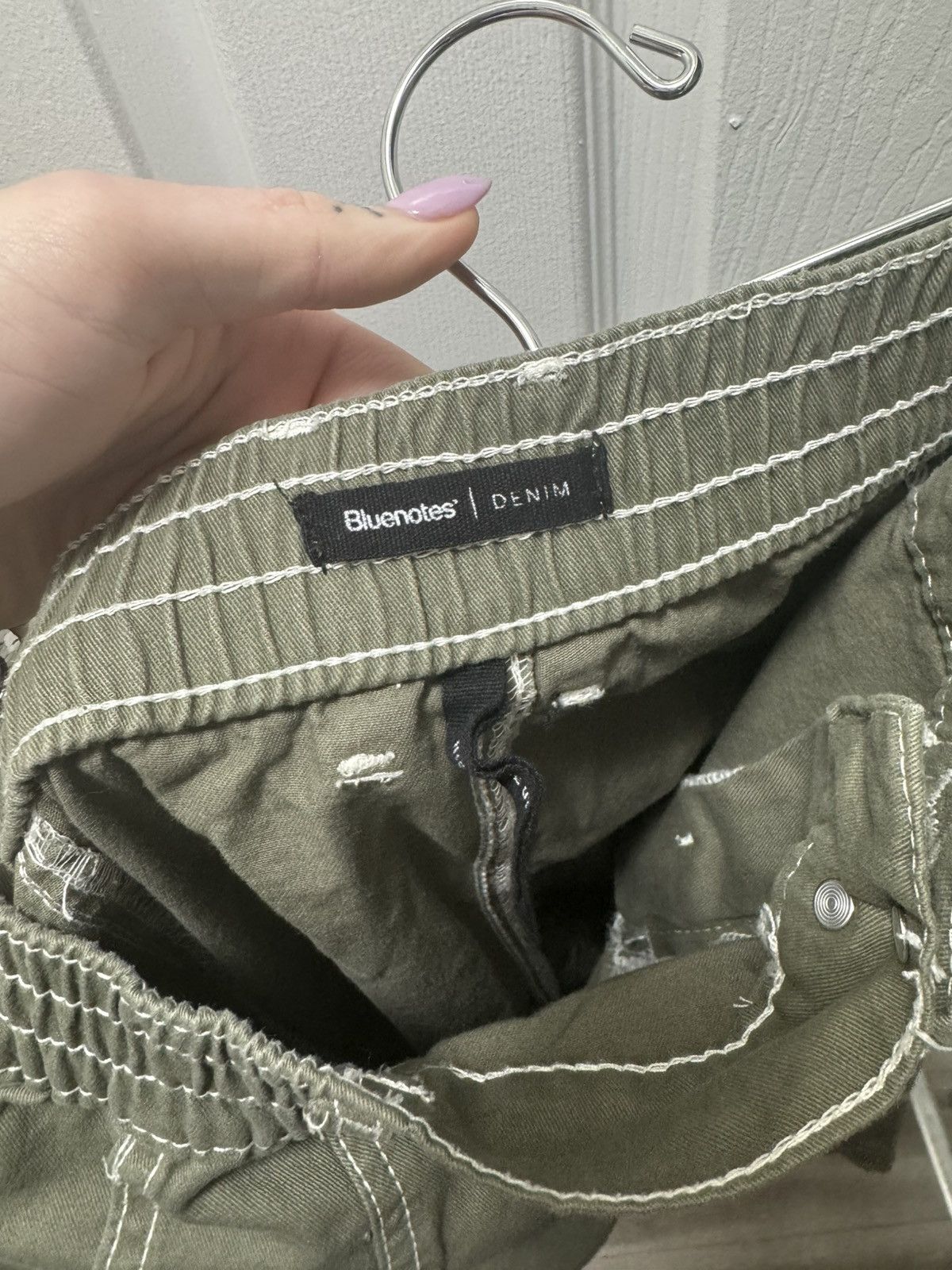 Vintage Bluenotes Cargo Stitch Pocket Military Green Pants Street Size US 32 / EU 48 - 4 Thumbnail