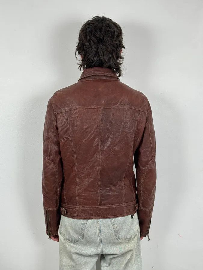 Dolce & Gabbana 2000s Dolce & Gabbana Bordeaux Leather Premium Jacket Size US M / EU 48-50 / 2 - 3 Thumbnail