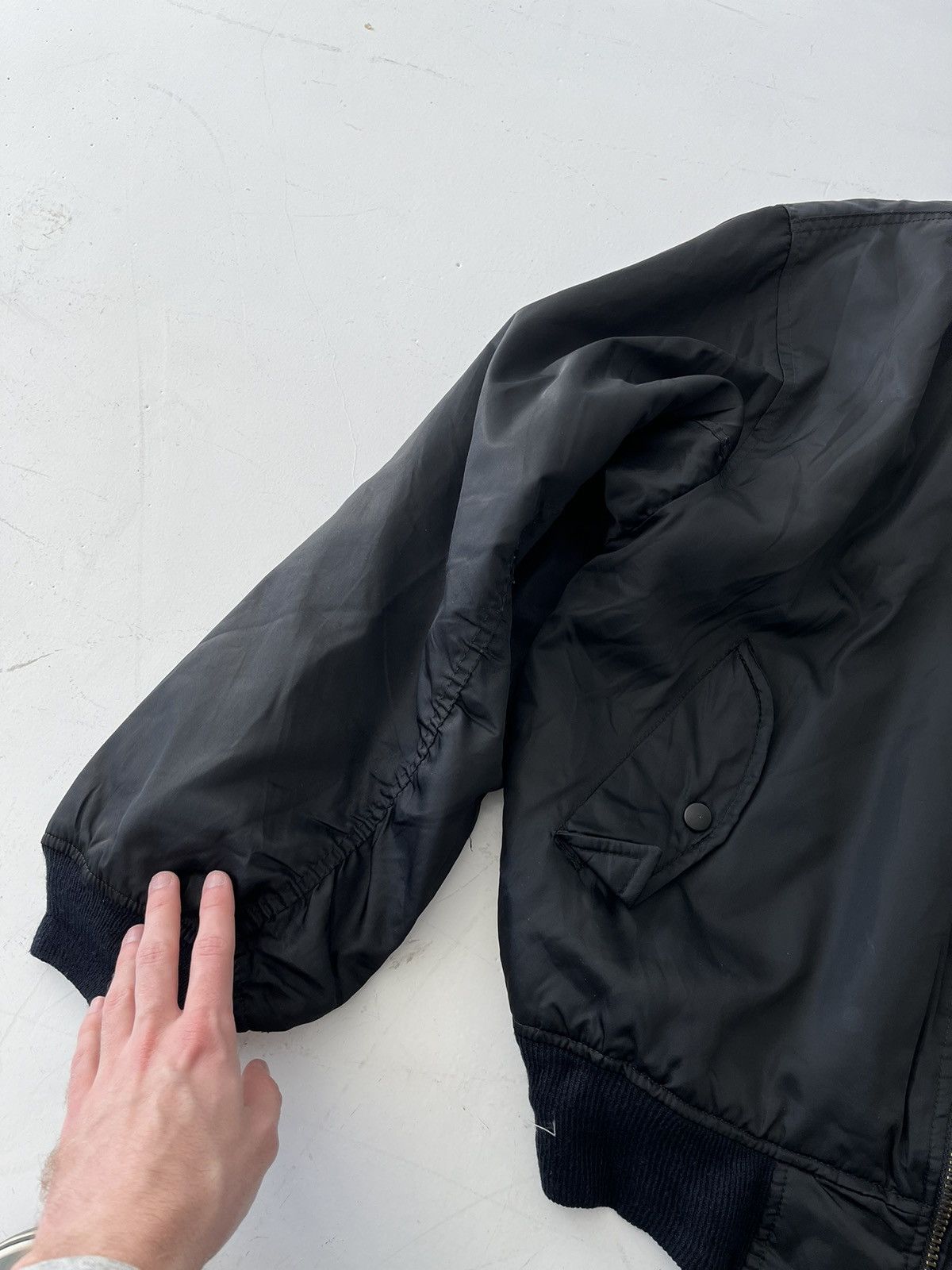 Japanese Brand Vintage Japanese trashed black M1 flight bomber jacket Size US L / EU 52-54 / 3 - 6 Thumbnail