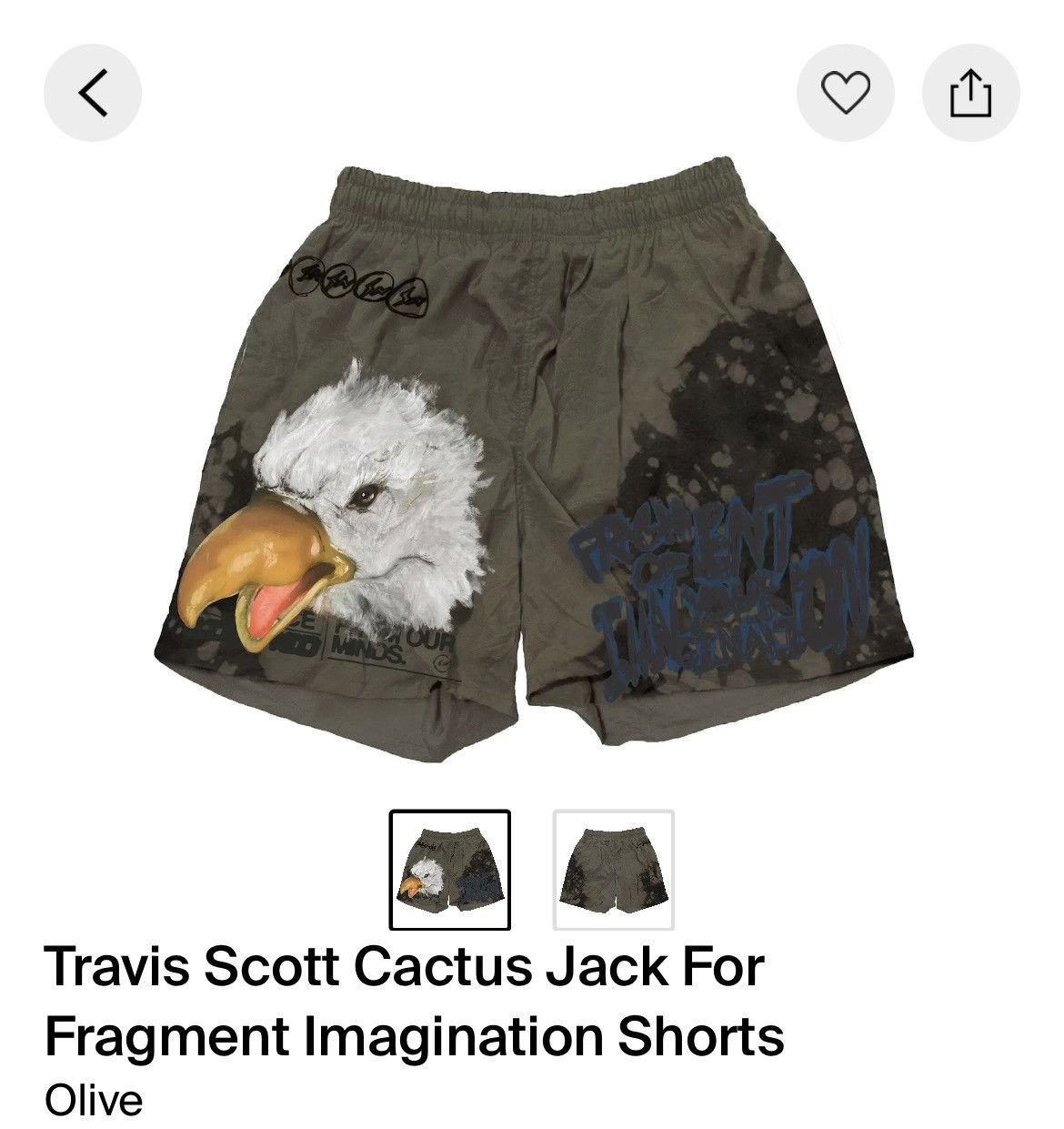 Travis Scott Travis Scott cactus for fragment imagination short Size US 32 / EU 48 - 1 Thumbnail
