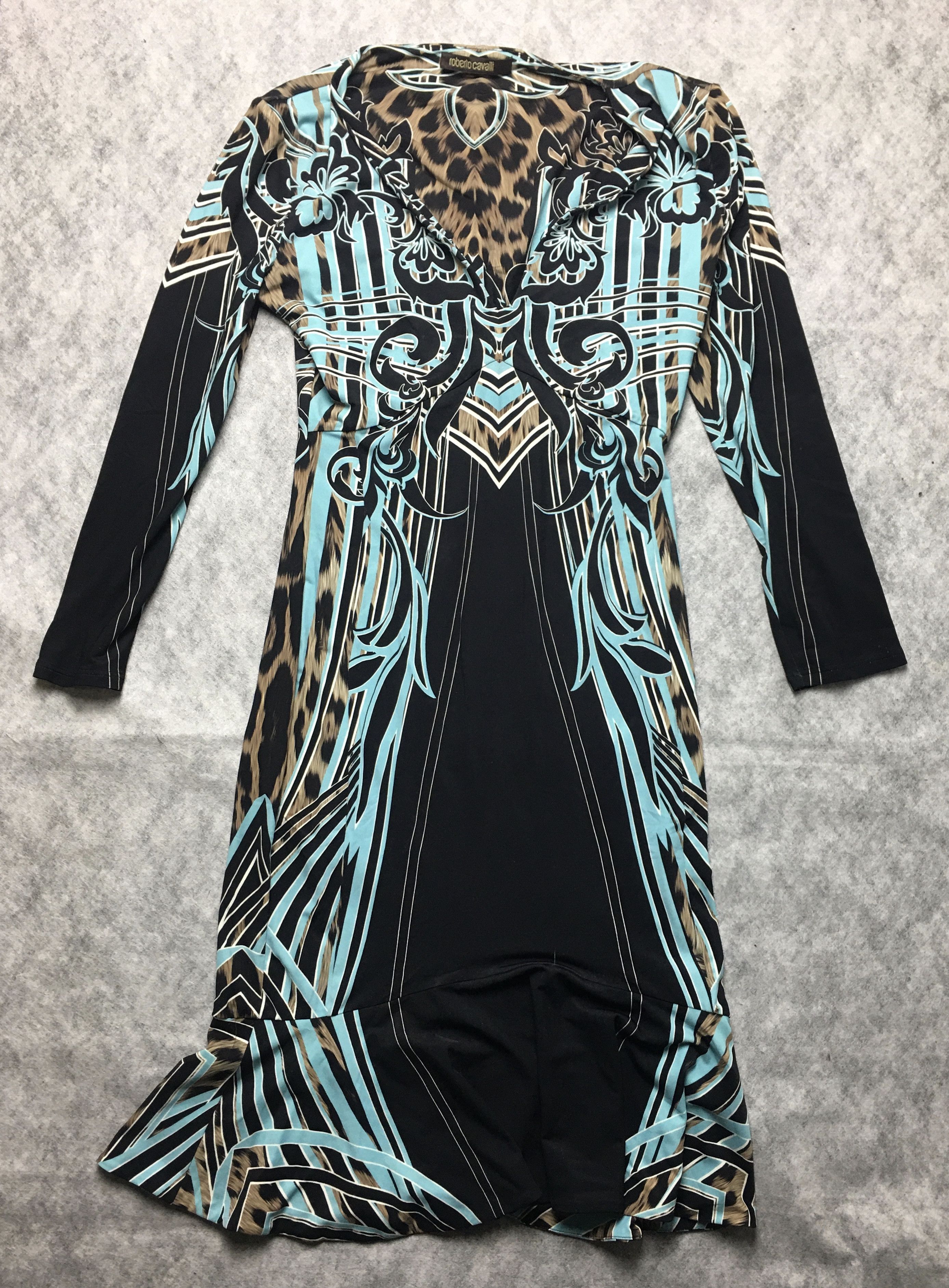 Roberto Cavalli Roberto Cavalli Multicolor Printed Jersey Sheath Dress Size S / US 4 / IT 40 - 6 Thumbnail
