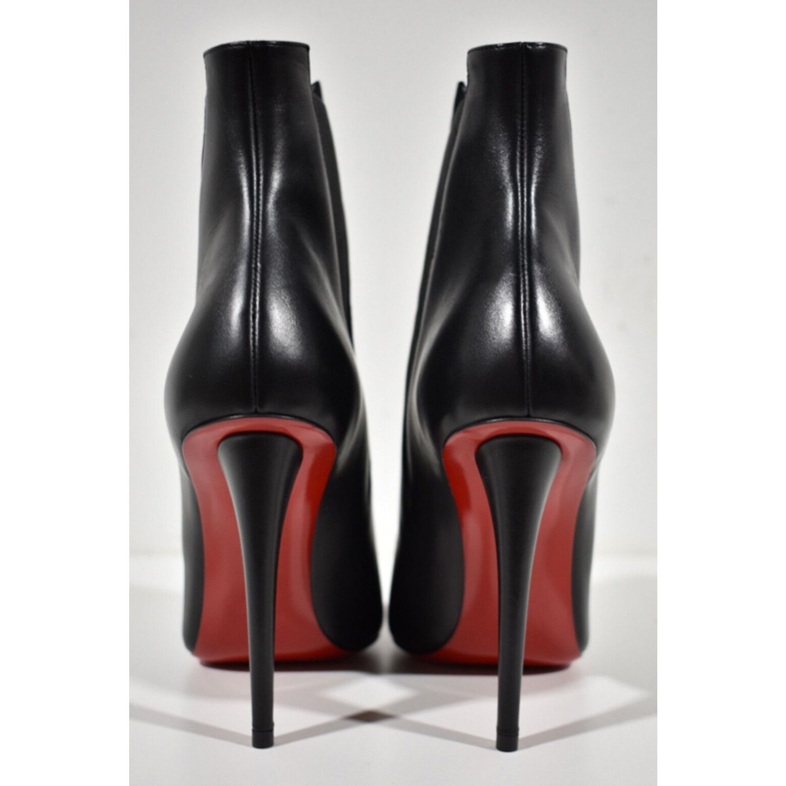Christian Louboutin Astribooty 100 Black Calf Leather Ankle Heel Bootie 39.5 Size US 9.5 / IT 39.5 - 10 Thumbnail