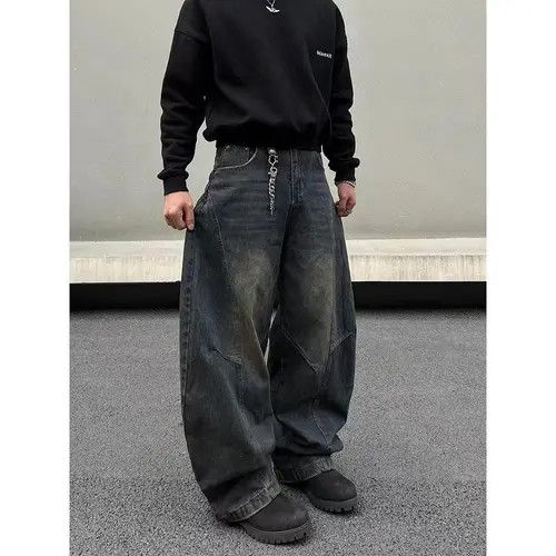 Japanese Brand × Jean Retro loose curved knife wide leg jeans Size US 32 / EU 48 - 2 Thumbnail