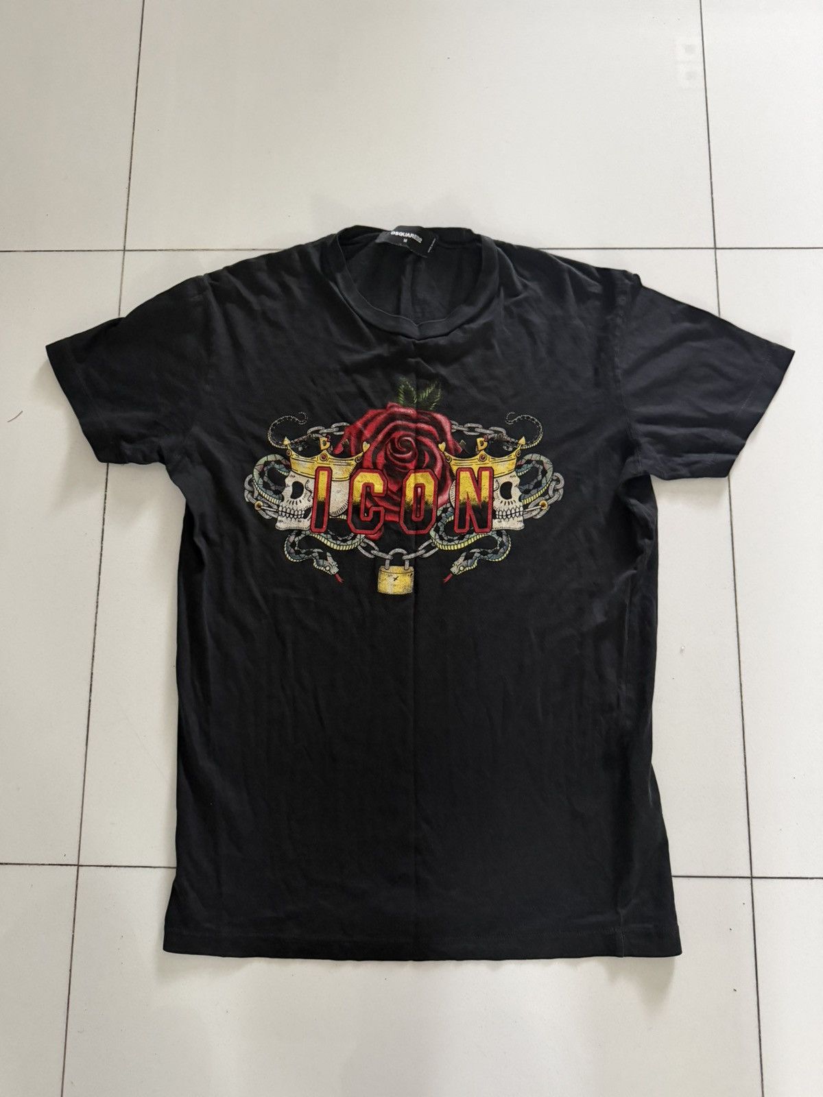 Dsquared2 DSquared2 Black Rose mesh T-Shirt Size Medium Size US M / EU 48-50 / 2 - 1 Thumbnail