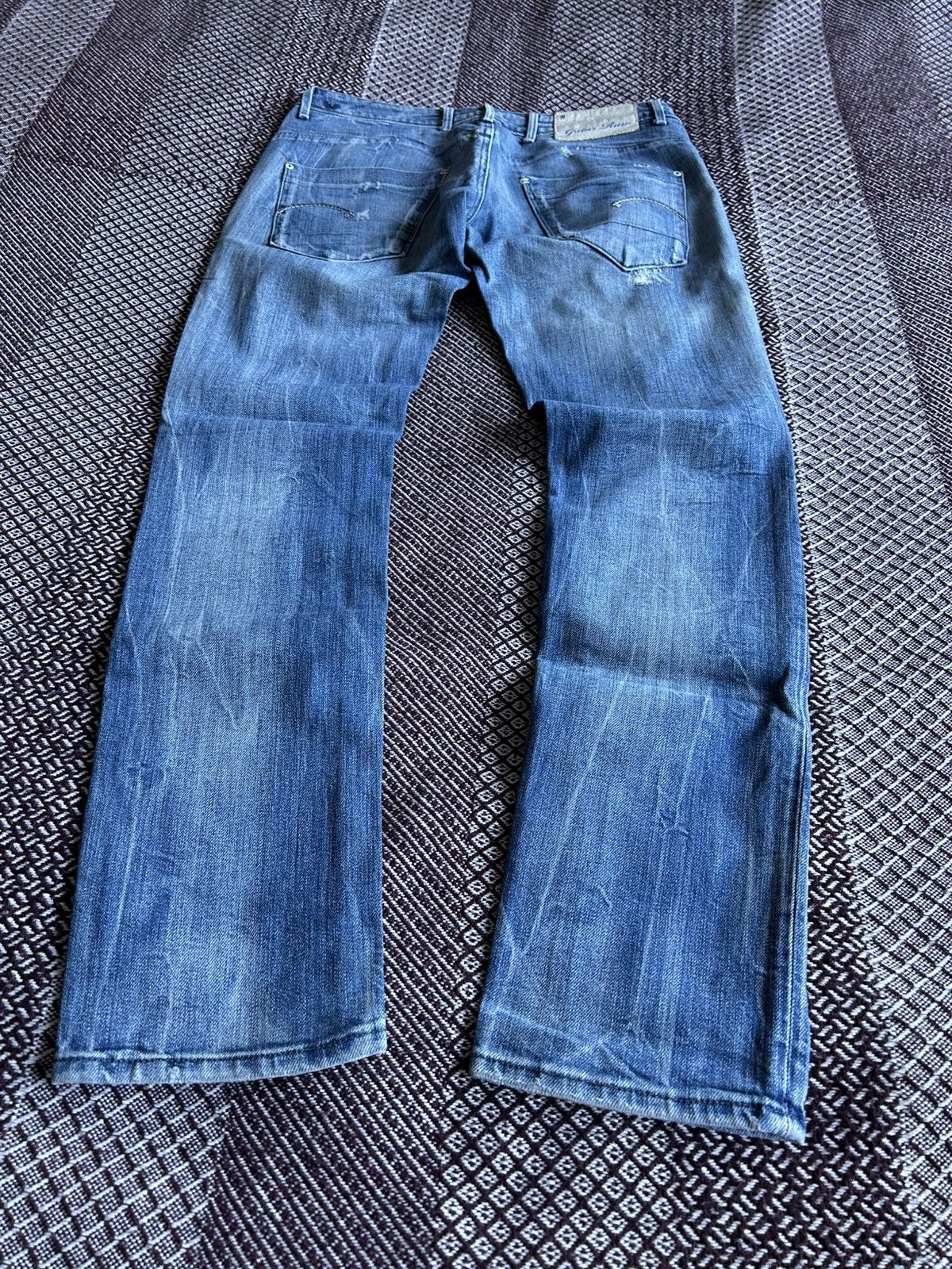 G-Star × Vintage Vintage G-star Raw Low Tapered Denim Distressed Jeans Sz 28 Size US 28 / EU 44 - 10 Thumbnail