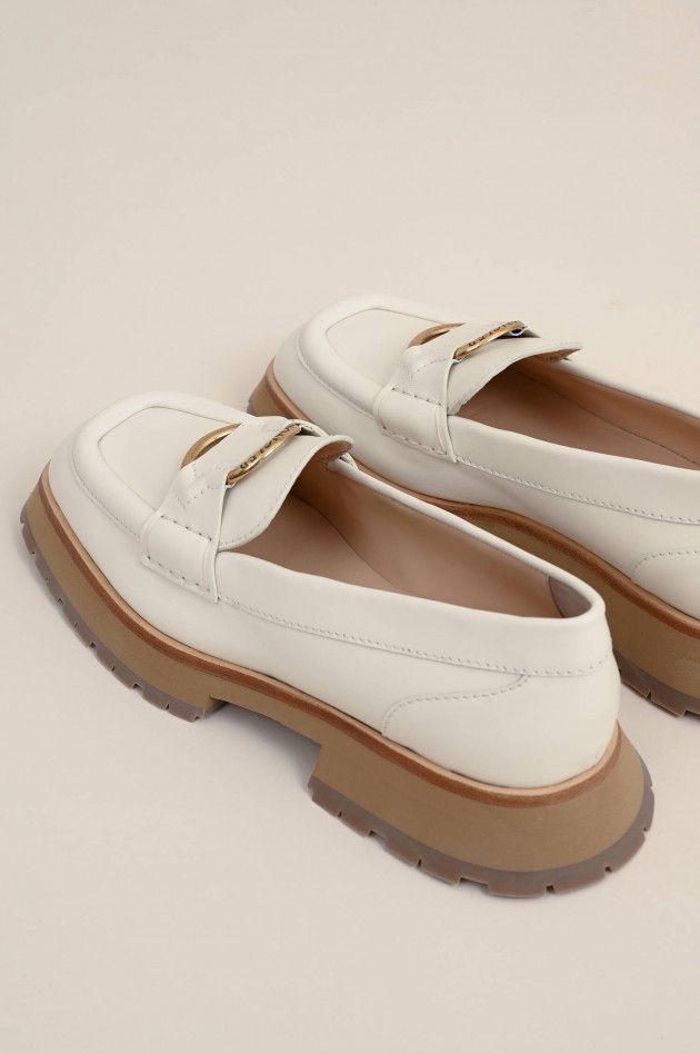 Moncler o1y1125 Loafers in Cream Size US 6 / IT 36 - 3 Thumbnail