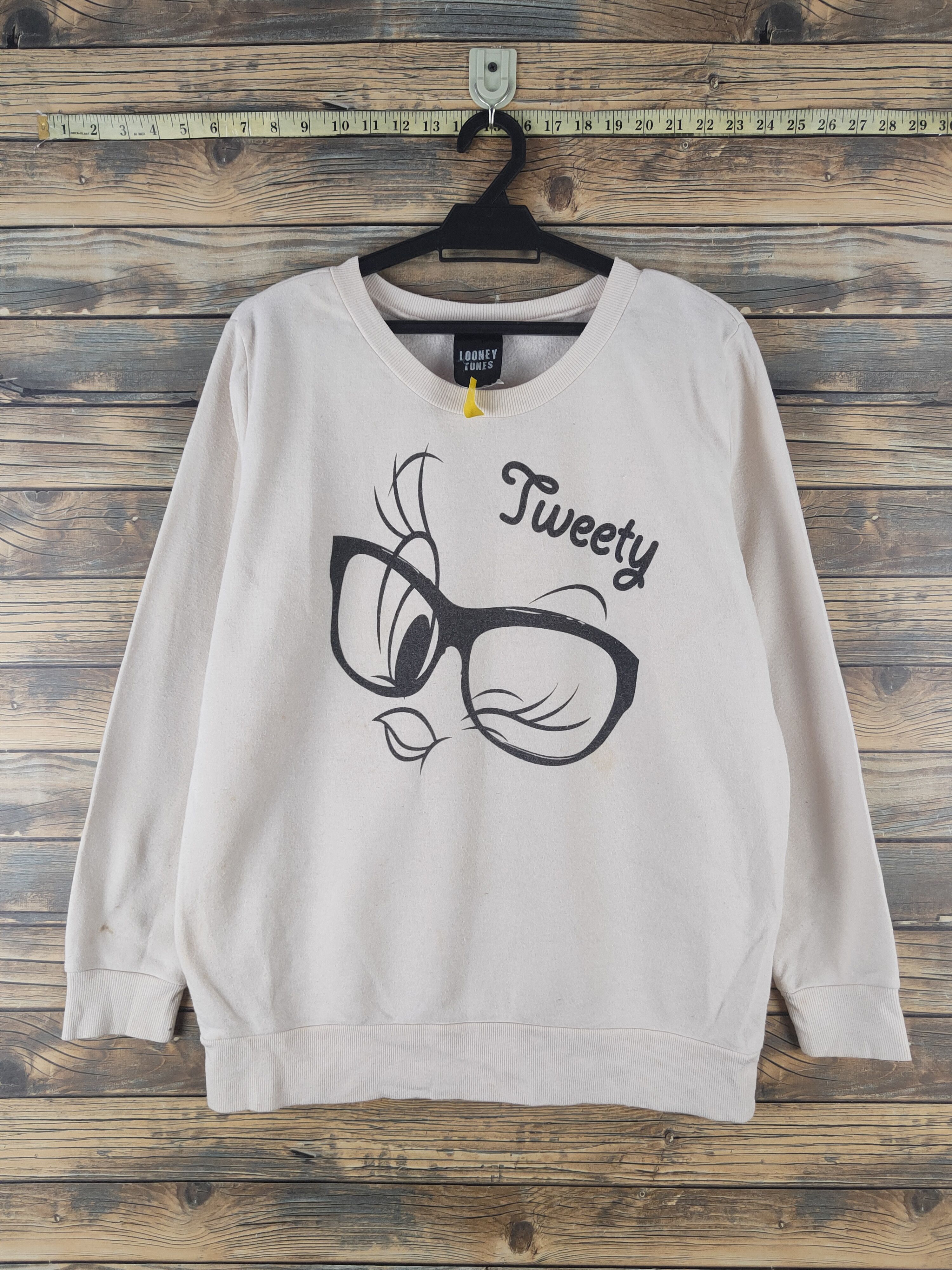 Warner Bros DL Warner Bros Looney Tunes Ivory Tweety Sweatshirts #2723 Size L / US 10 / IT 46 - 1 Thumbnail