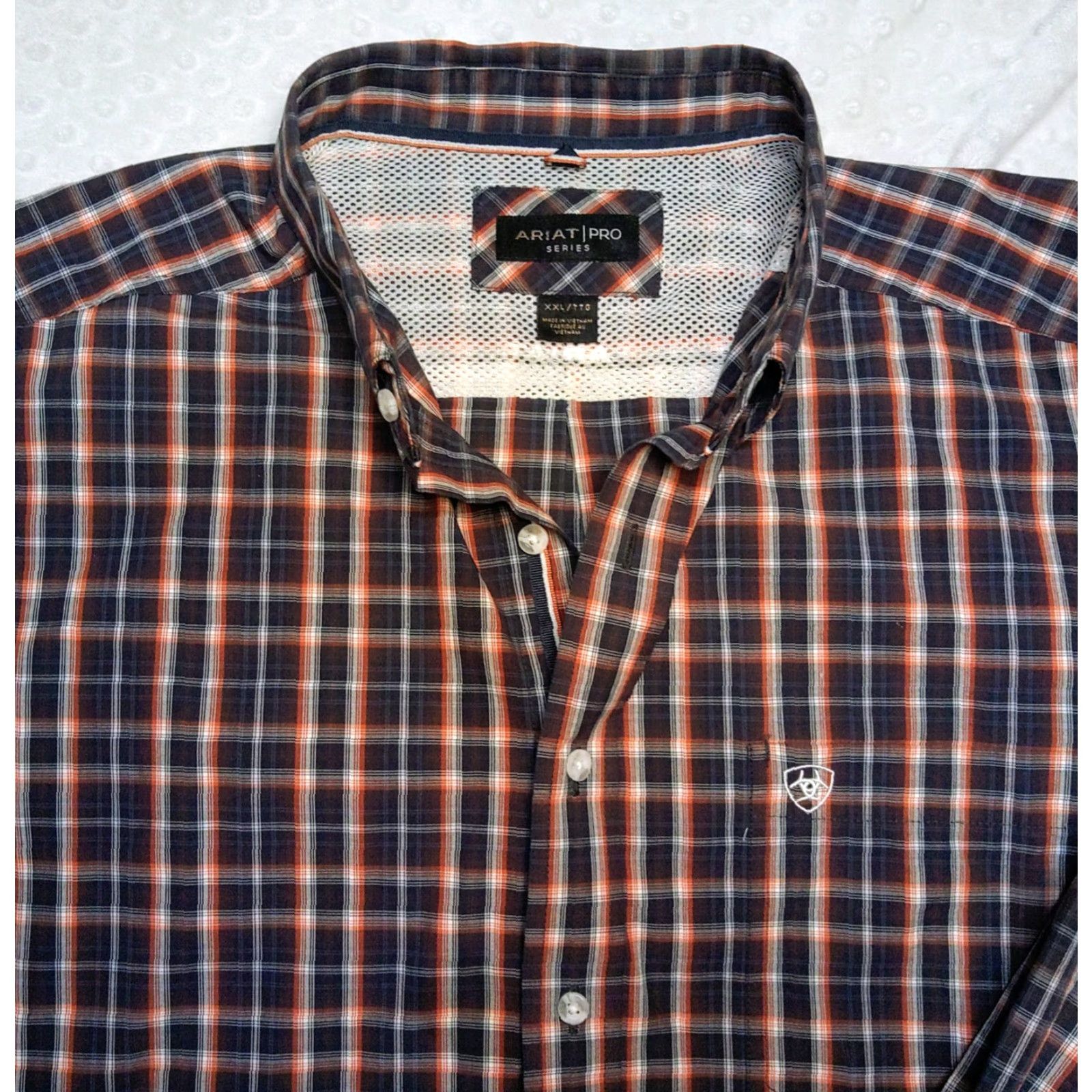 Ariat Ariat Pro Series Shirt Mens 2XL Red Blue Plaid Button-Down Western Rodeo Shirt Size US XXL / EU 58 / 5 - 5 Thumbnail