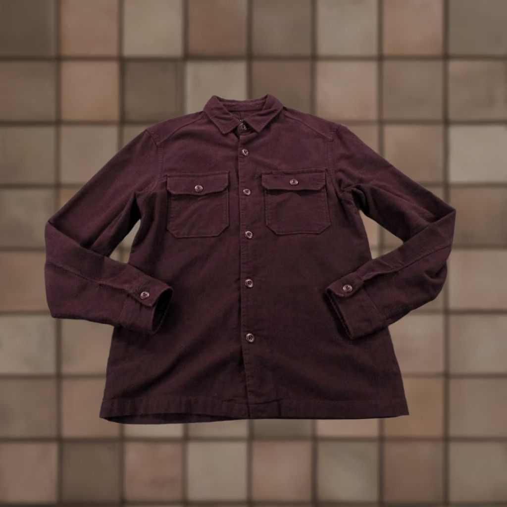 Allsaints AllSaints Shirt Mens S Red Humboldt Shacket Overshirt Button-Up Knit Casual Work Light Pockets Front-Button Down Mens Size US S / EU 44-46 / 1 - 1 Thumbnail