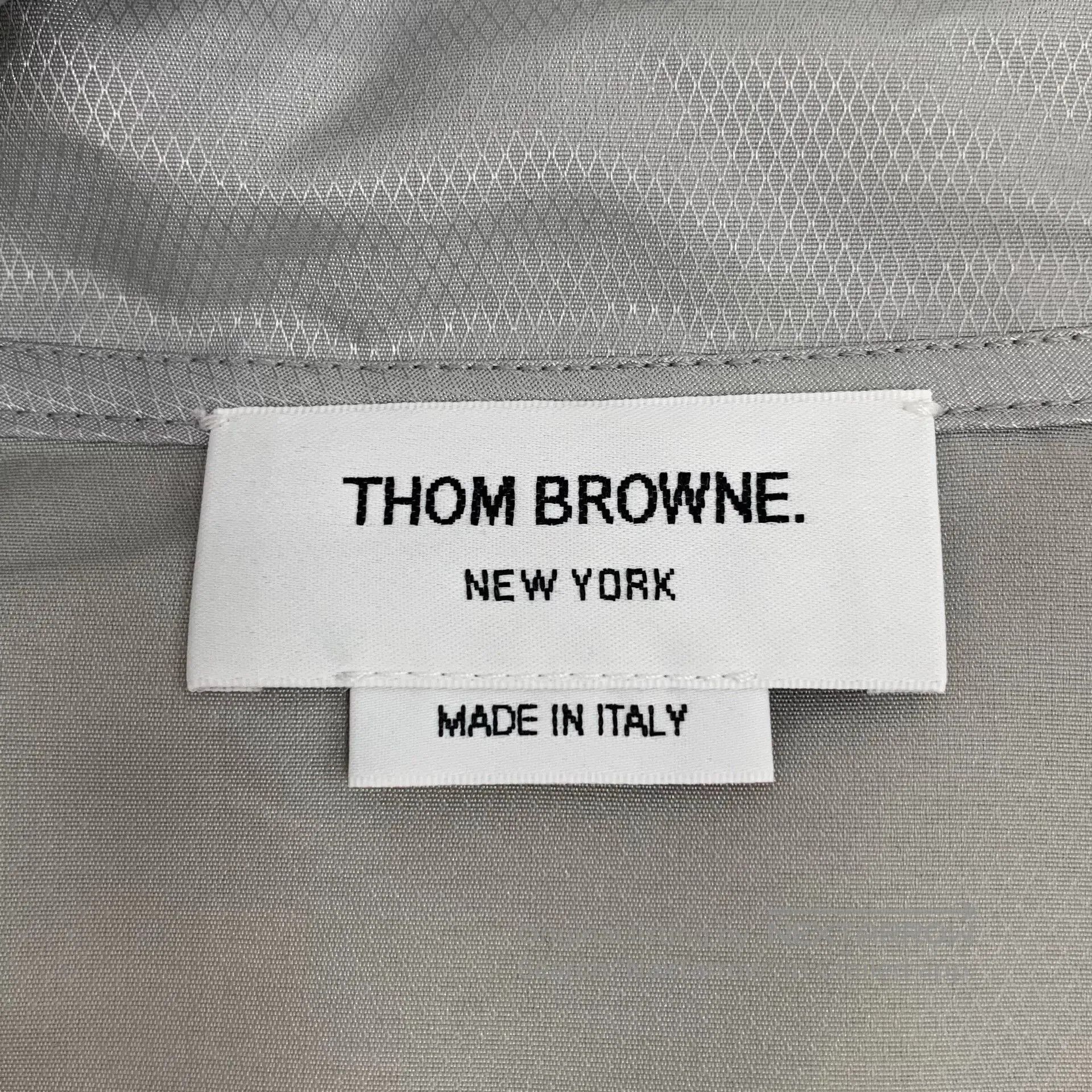 Thom Browne thom browne gray long sleeve hooded coat. Size US M / EU 48-50 / 2 - 7 Thumbnail