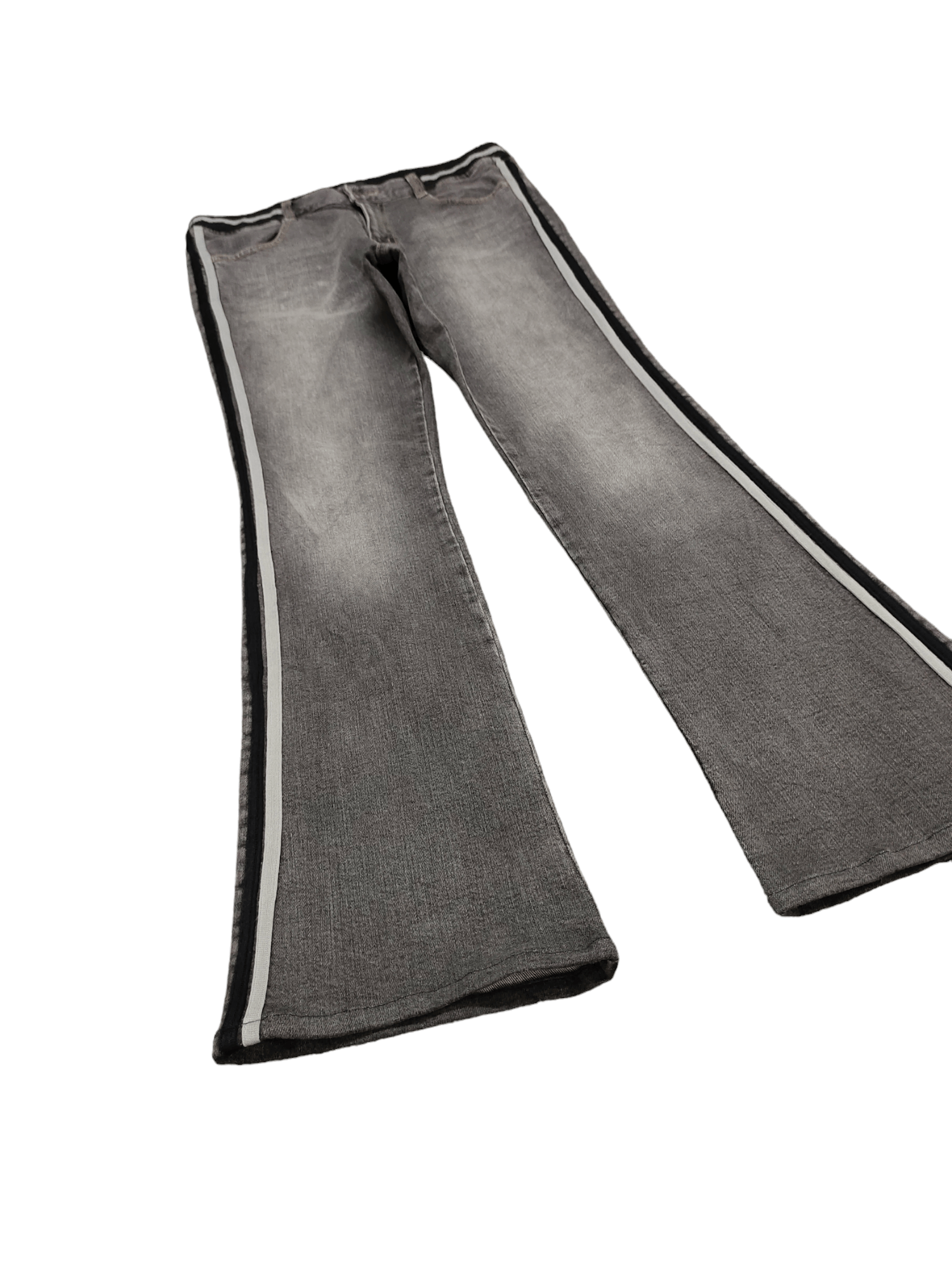 If Six Was Nine Flare Jeans Oririn Side Tape Faded Boot Cut Y2k Mudmax Size US 30 / EU 46 - 4 Thumbnail