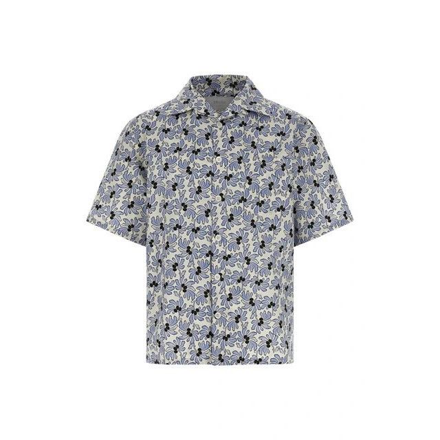 Prada PRADA Pongé Light Blue Shirt New & Authentic (Men's size:L;) Size US L / EU 52-54 / 3 - 1 Thumbnail