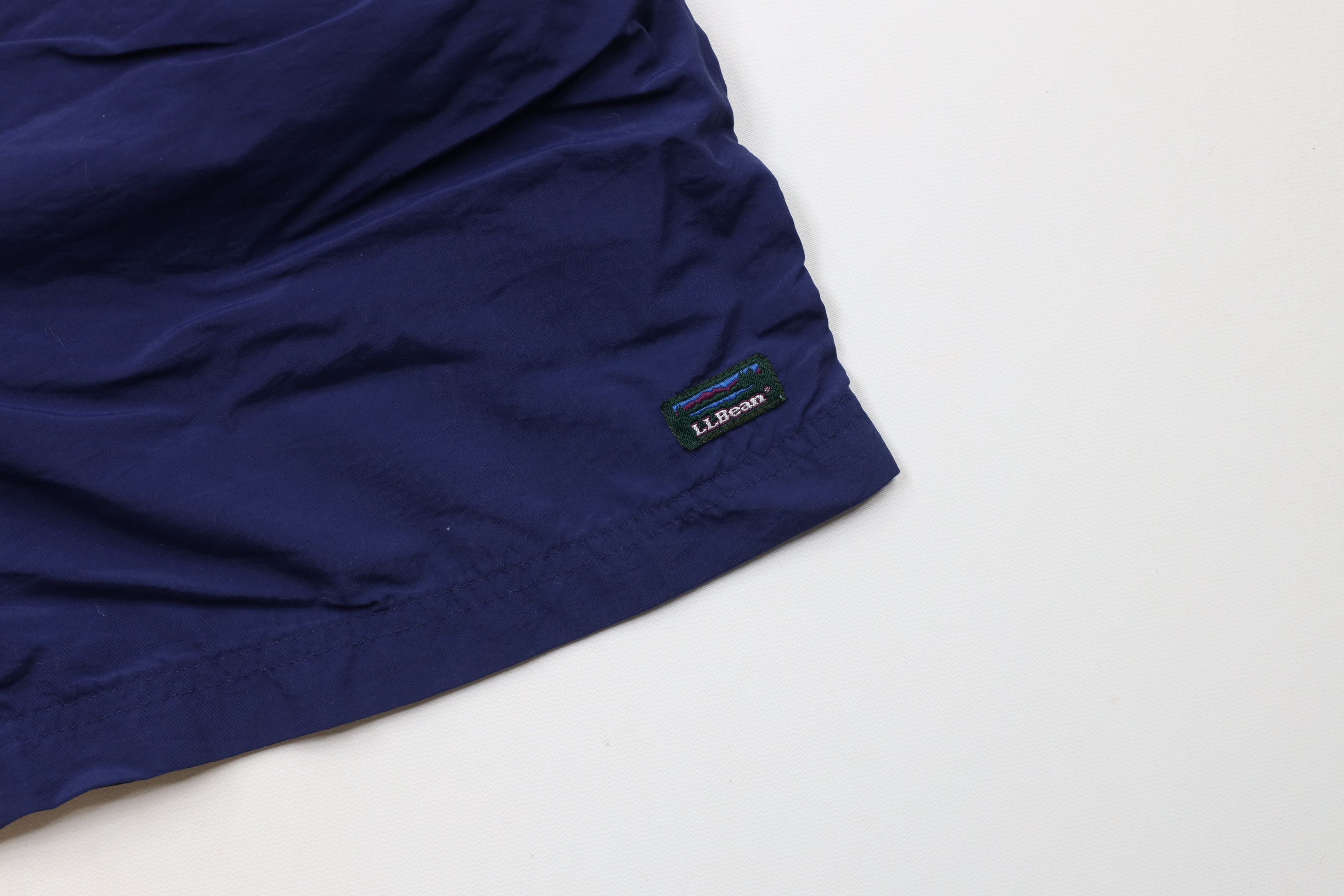 L.L. Bean × Vintage Vintage 90s LL Bean Spell Out Box Logo Shorts Blue Nylon Size 38" / US 16 / IT 52 - 5 Thumbnail