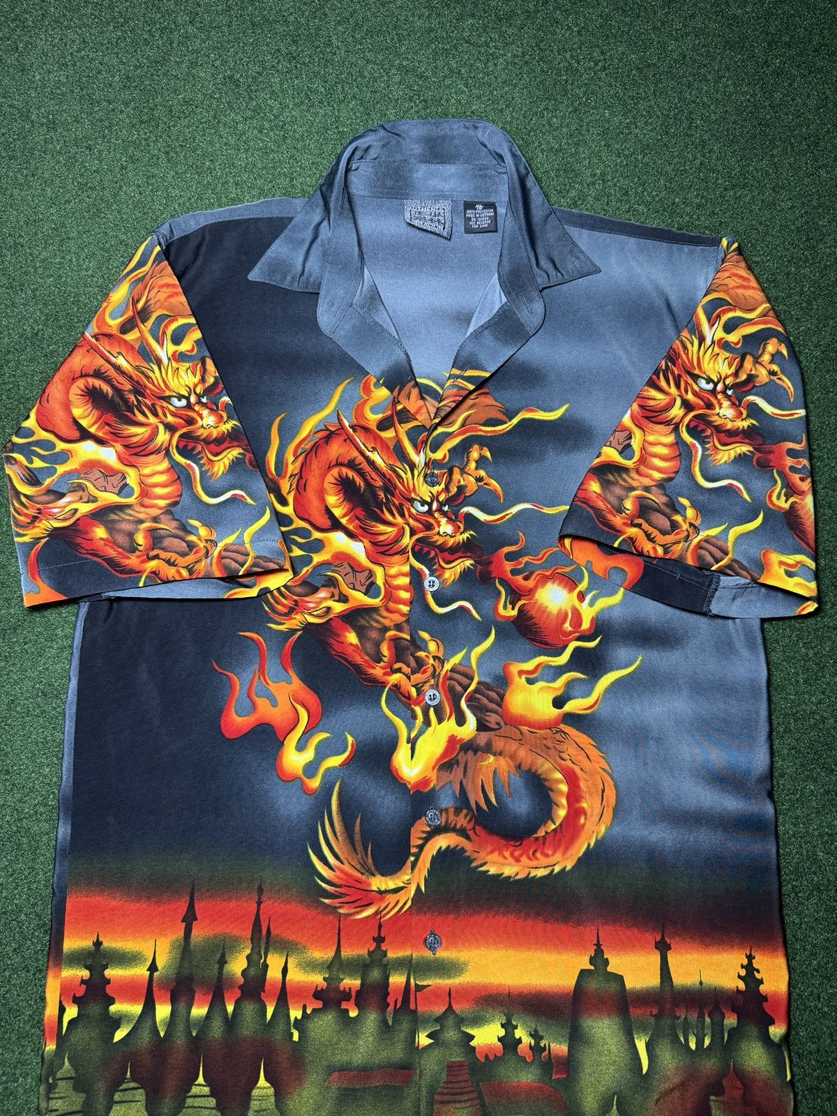 JNCO × Vintage Y2K Jnco Style INSANE Dragon Graphic Button Up Shirt Size US M / EU 48-50 / 2 - 4 Thumbnail