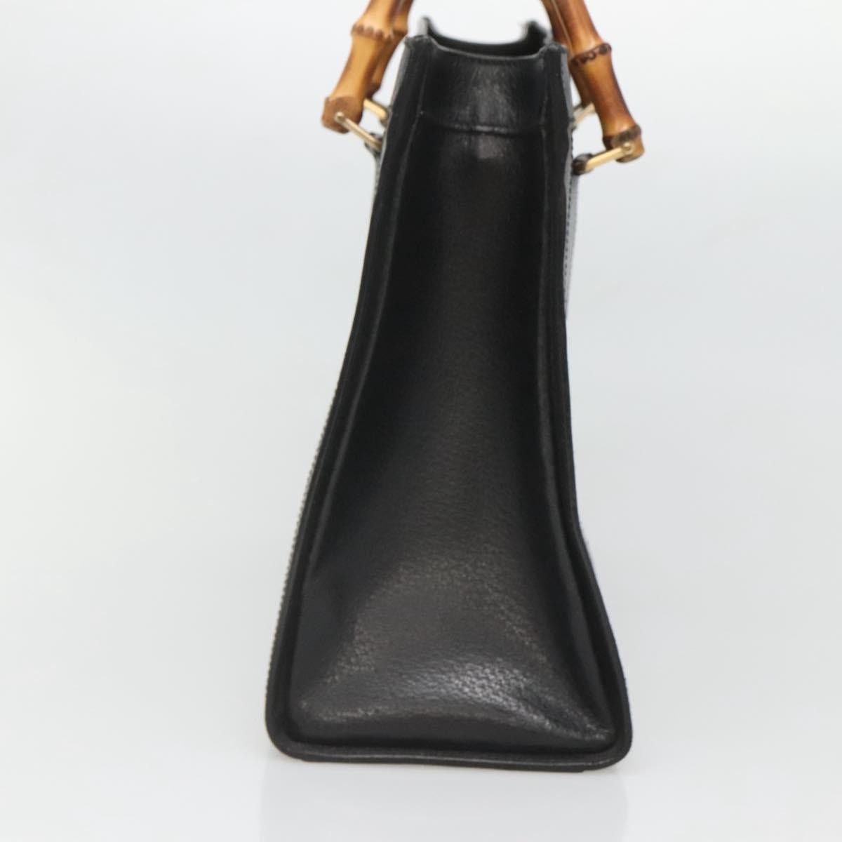 Gucci GUCCI Bamboo Hand Bag Leather Black Gold 002 1095 002 1095 Size ONE SIZE - 4 Thumbnail