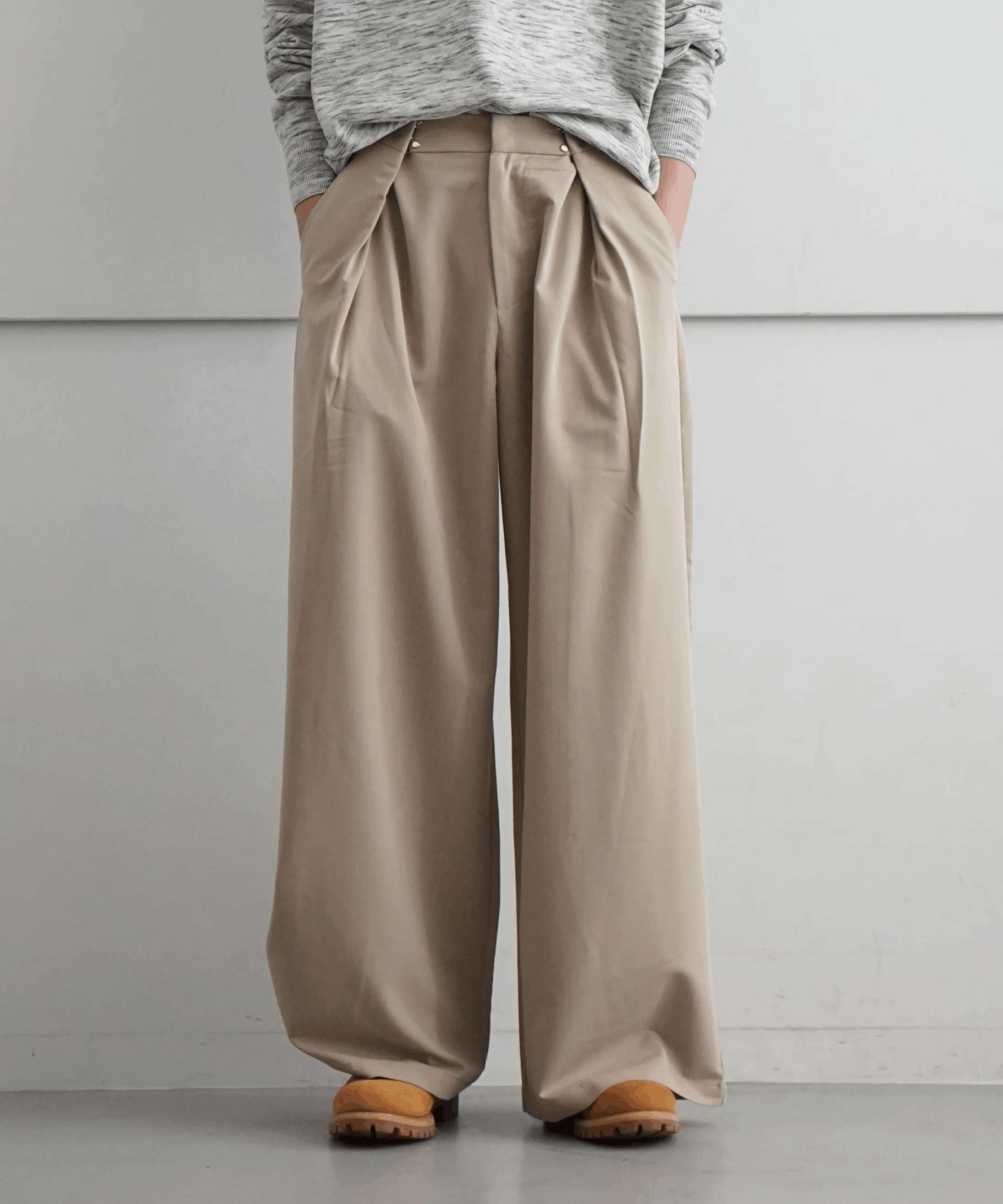 basketcase gallery Basketcase Gallery CALDWELL Pleated Khaki