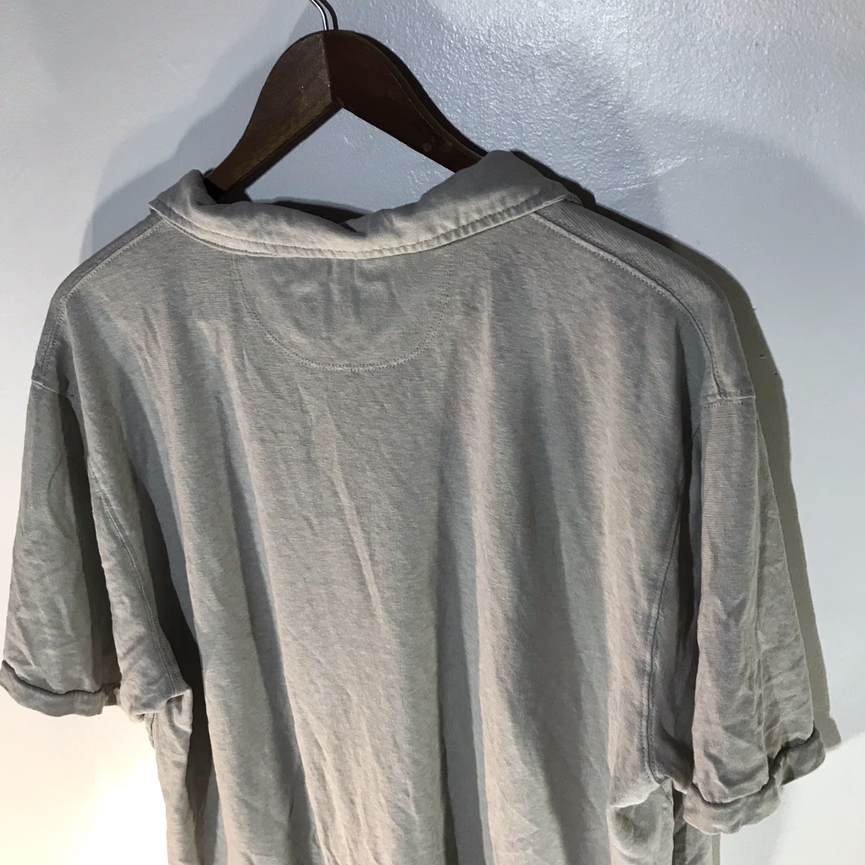 Vintage Wellen Mens Polo Shirt 2XL Short Sleeve Cotton Hemp Beige Casual Classic Summer Size US XXL / EU 58 / 5 - 5 Thumbnail
