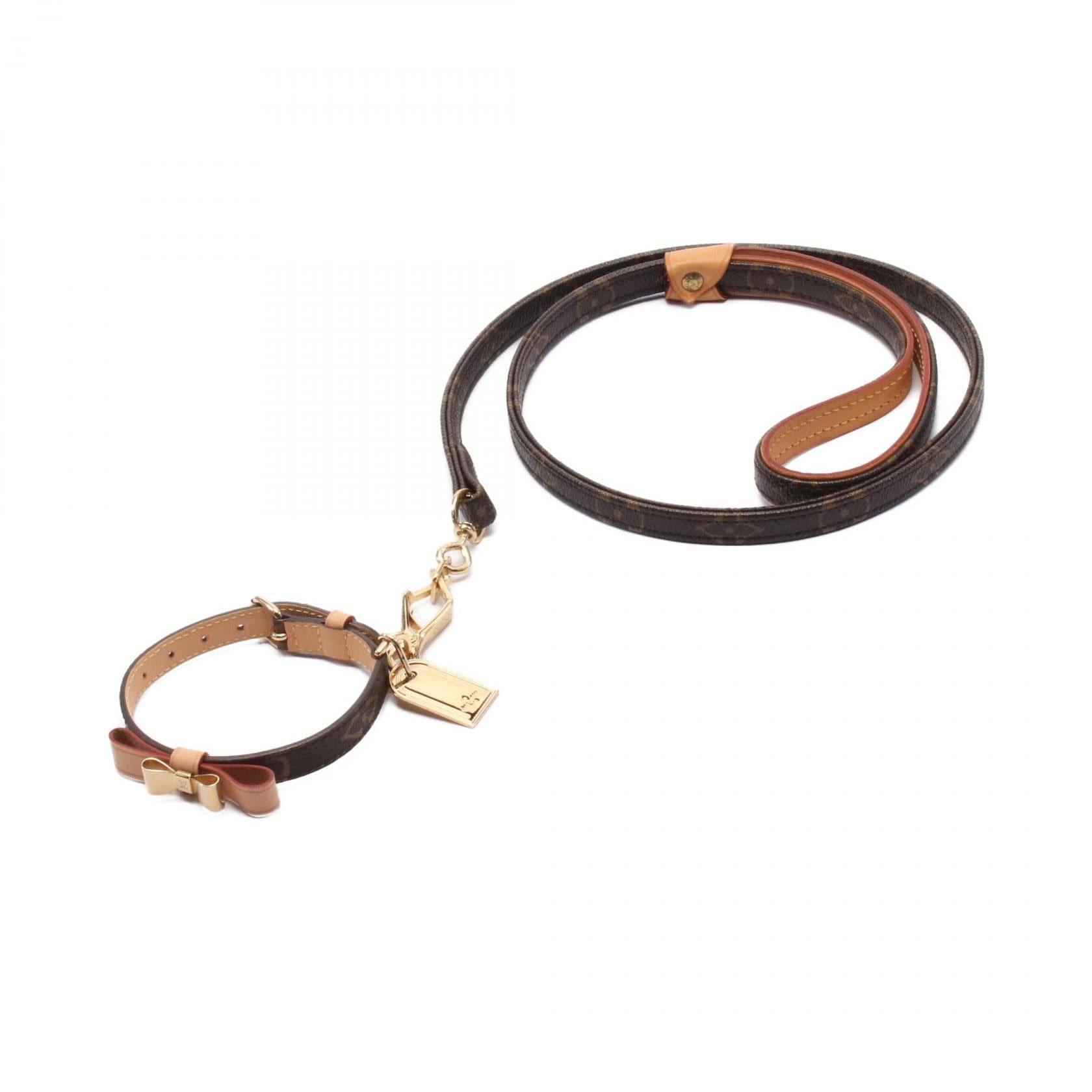 Louis Vuitton Louis Vuitton Less Baxter Mm Monogram Dog Leads Accessory Leather Brown With Corie Pm Size ONE SIZE - 1 Thumbnail