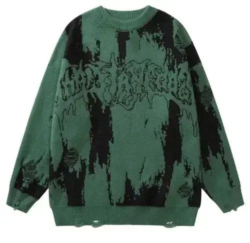Aran Isles Knitwear Hip Hop Ripped Sweaters Grunge Size US L / EU 52-54 / 3 - 1 Thumbnail