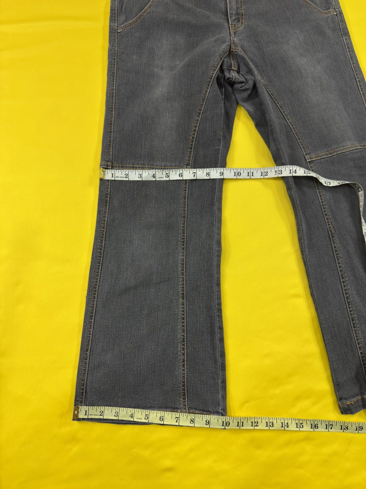 Japanese Brand Smile land X tornado mart style spiral flare jeans Size US 33 - 19 Thumbnail