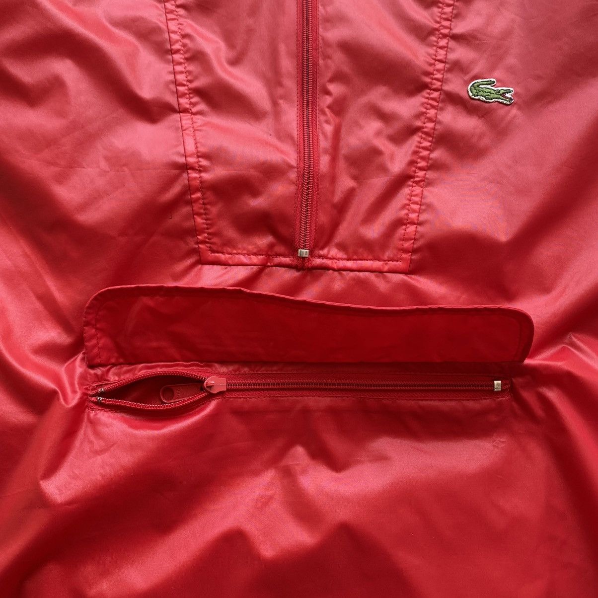 Lacoste 1980s IZOD LACOSTE Red Hoodie Windbreaker Size US M / EU 48-50 / 2 - 7 Thumbnail