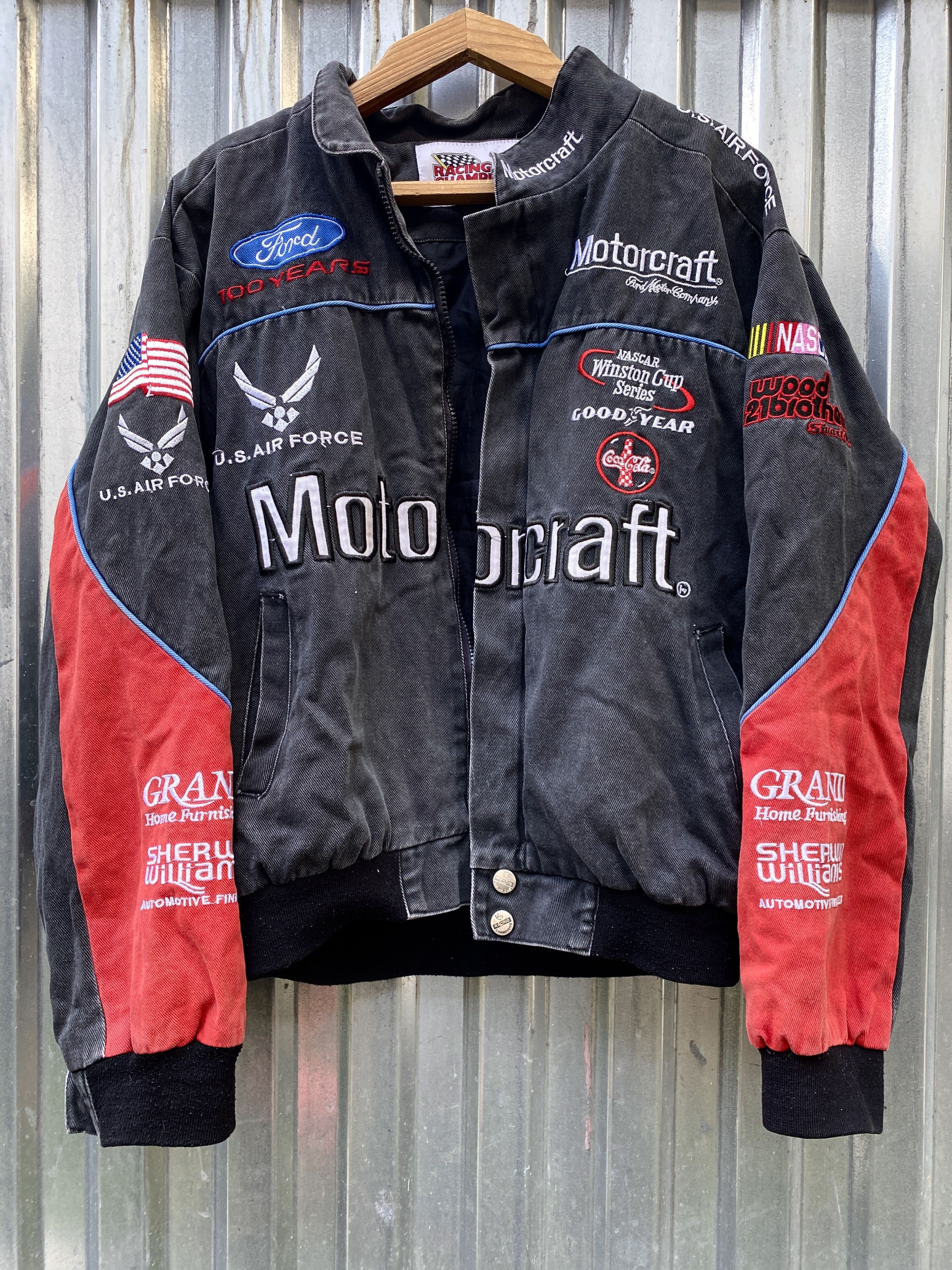 image of Vintage Yojhi Style Racing Moto Craft Jacket Ferrari, Men's (Size Medium)