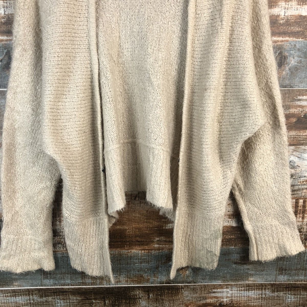 Homespun Knitwear DL 22 Octobre Brown Cardigan mohair Knitwear #C033 Size US L / EU 52-54 / 3 - 6 Thumbnail