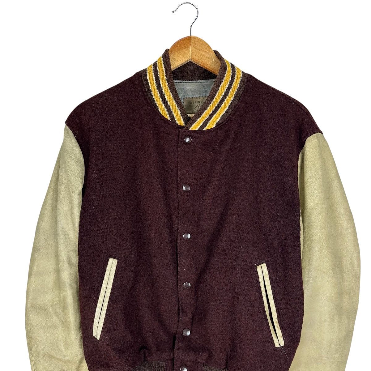 Golden Bear GOLDEN BEAR WOOL LEATHER VARSITY JACKET Size US M / EU 48-50 / 2 - 2 Thumbnail