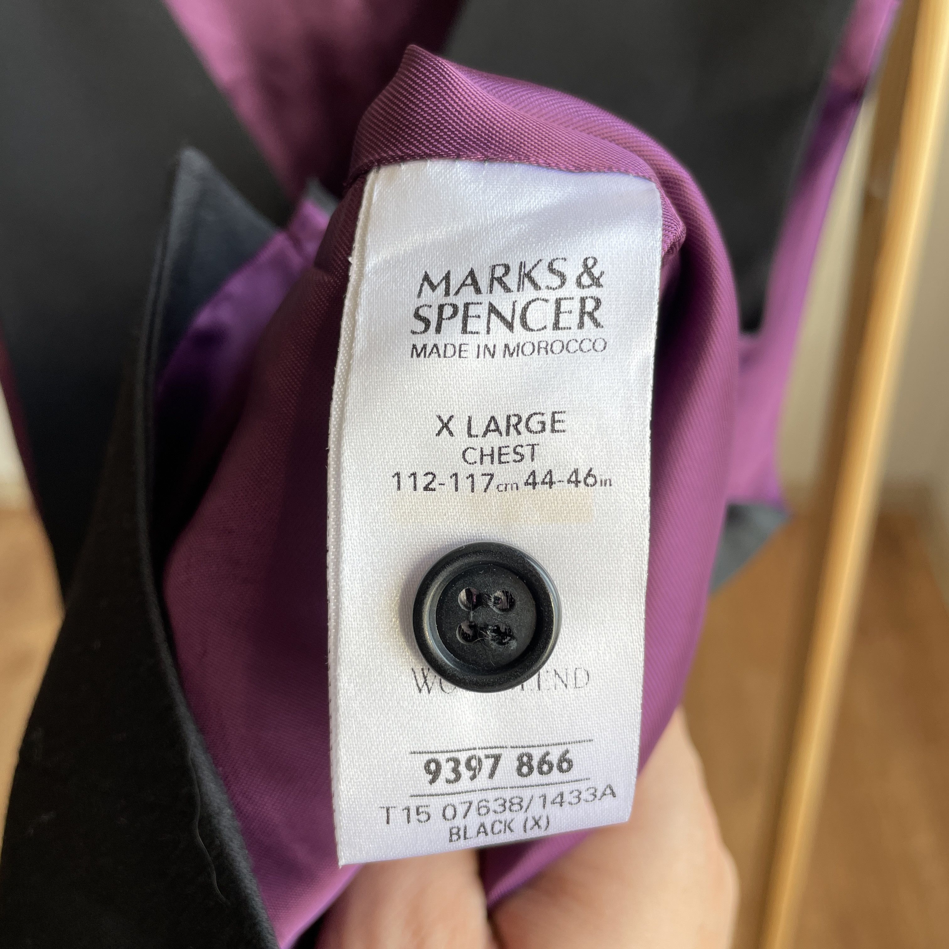 Marks & Spencer Mark & Spencer 3 Pieces Tuxedo Dinner Wool Suit Size 46R - 18 Thumbnail