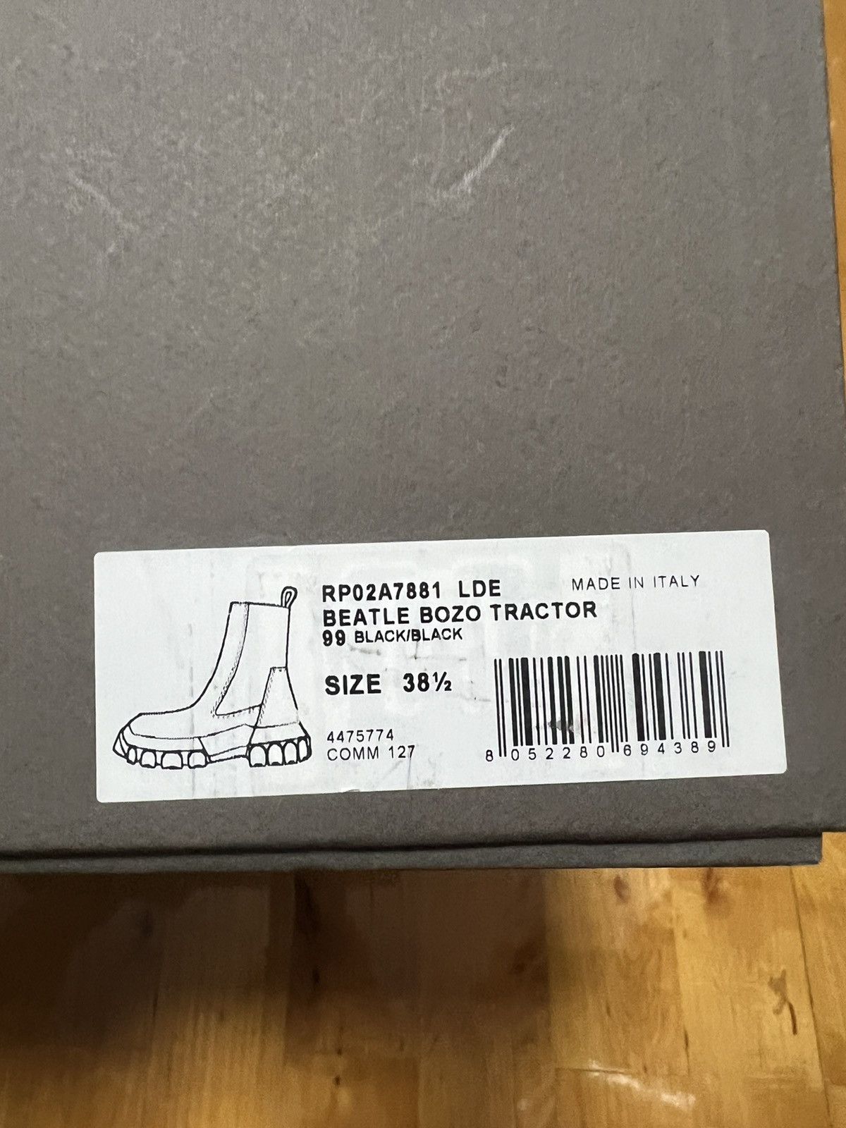 Rick Owens Rick Owens BEATLE BOZO TRACTOR sz 38.5 Size US 8.5 / IT 38.5 - 11 Thumbnail