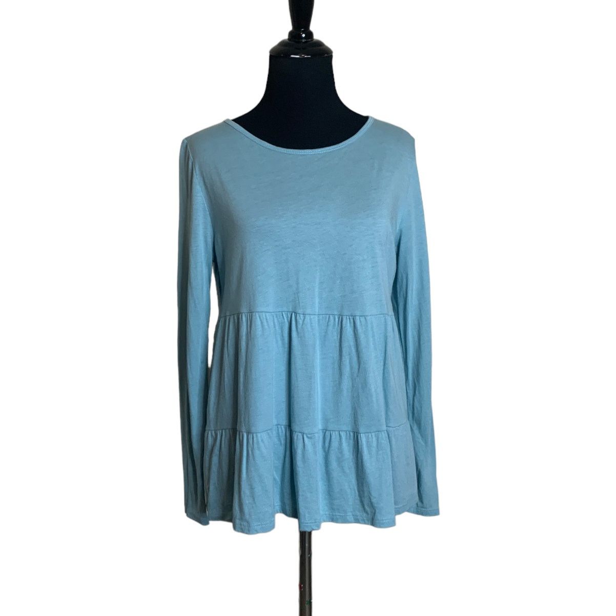 Loft LOFT Blue Long Sleeves Tiered Top Size S Size S / US 4 / IT 40 - 1 Thumbnail