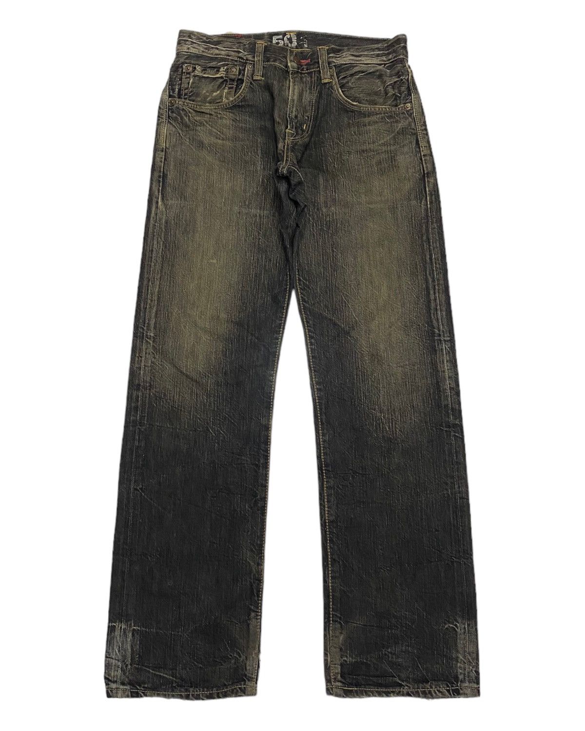 Japanese Brand RUSTY BAGGY EDWIN DISTRESSED DENIM UNDERCOVER STYLE DESIGN Size US 32 / EU 48 - 1 Thumbnail