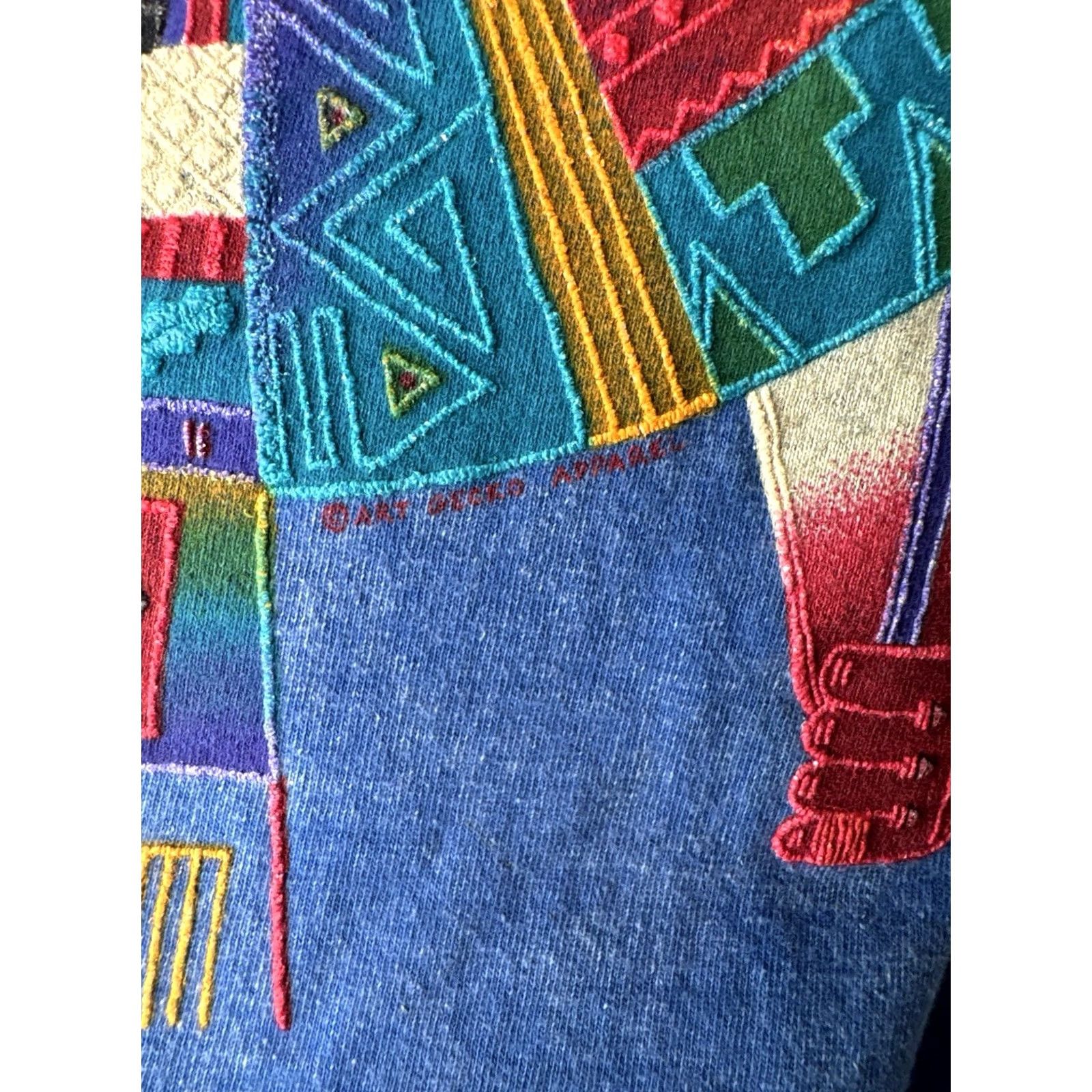 Gildan VINTAGE Y2K Southwestern Kokopelli Native Art T Shirt Acid Wash Blue L Mens Size US L / EU 52-54 / 3 - 5 Thumbnail