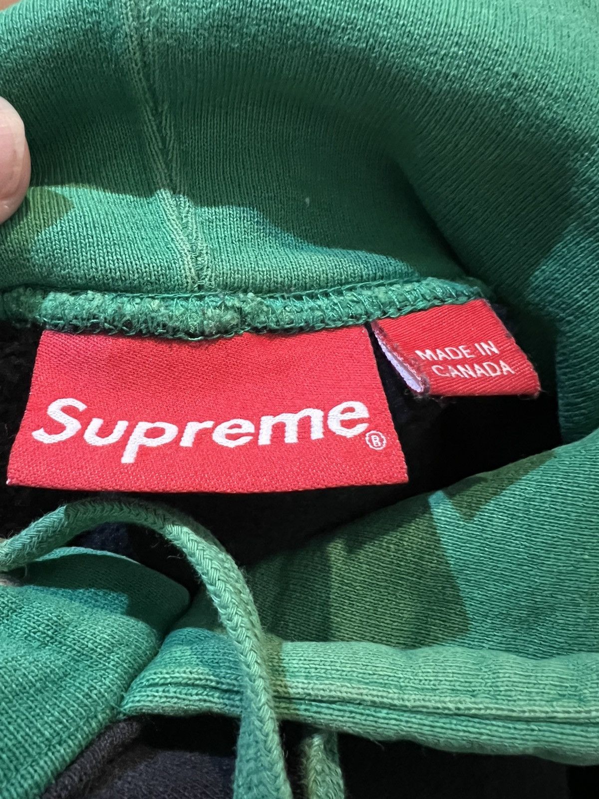 Supreme Supreme classic Twon Tones Hoodie Black Green rare item Size US M / EU 48-50 / 2 - 4 Thumbnail