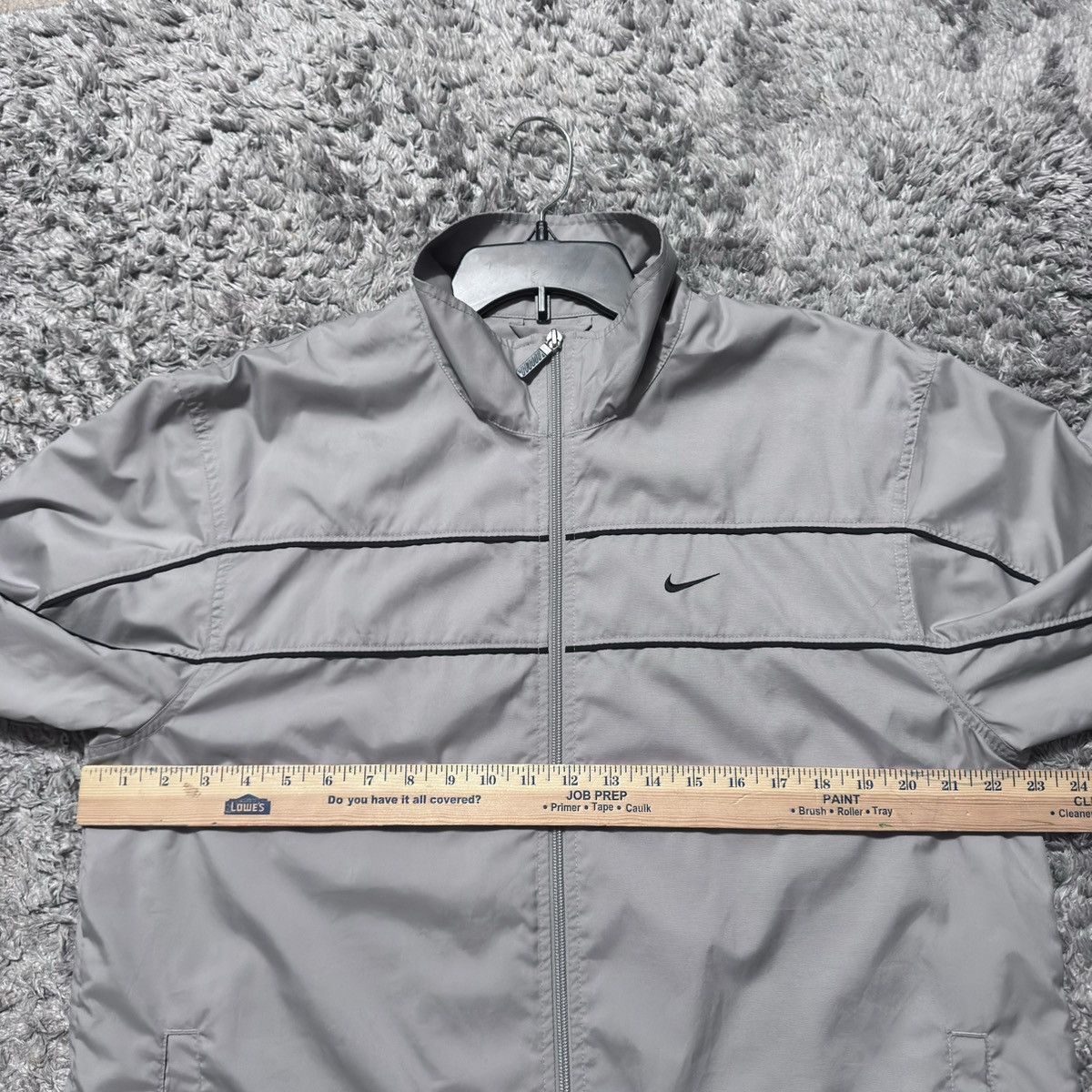 Nike × Vintage Vintage Nike Windbreaker Track Jacket Grey Swoosh 90s Y2K Size US M / EU 48-50 / 2 - 7 Thumbnail