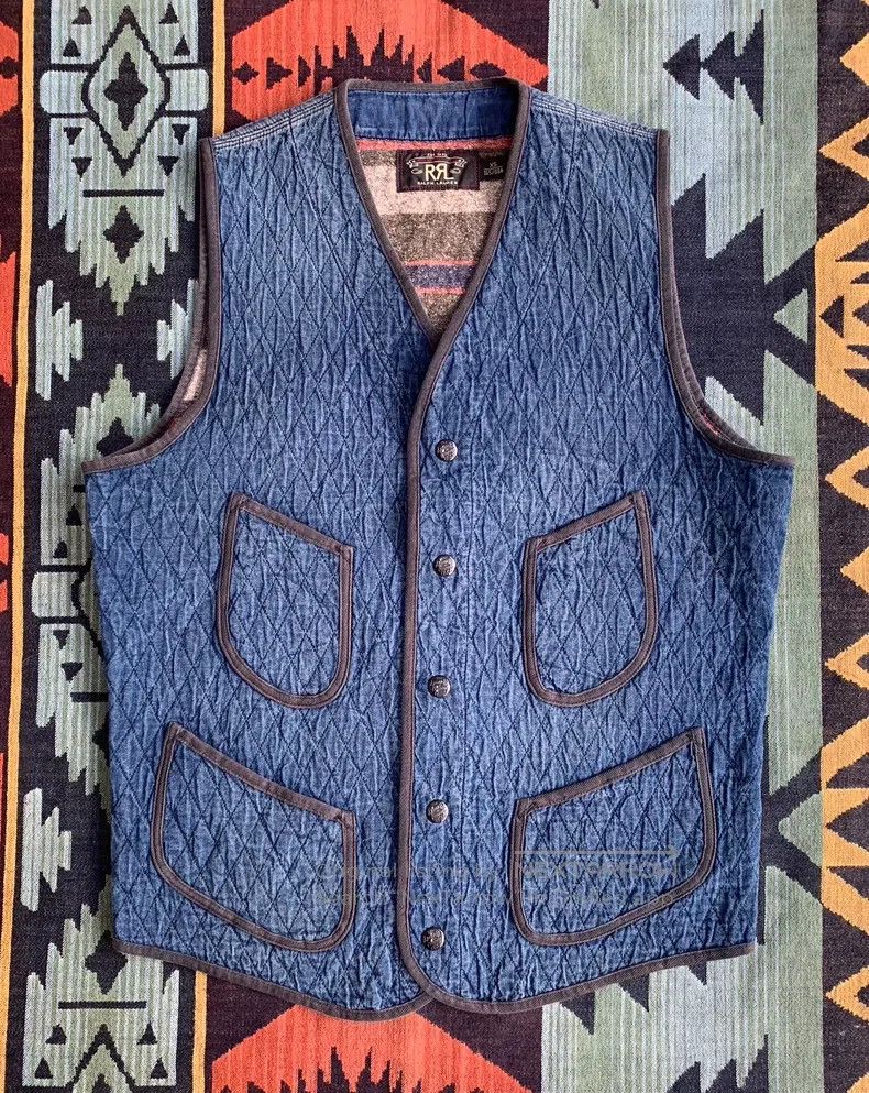 RRL Ralph Lauren RRL Ralph Lauren Indigo blanket-lined vest Size US XS / EU 42 / 0 - 1 Thumbnail