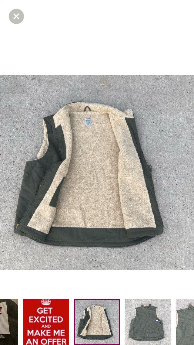 Dickies Dickies Men’s 3XL (54-56) Canvas Sherpa Lined Work Vest Size US XXL / EU 58 / 5 - 10 Thumbnail