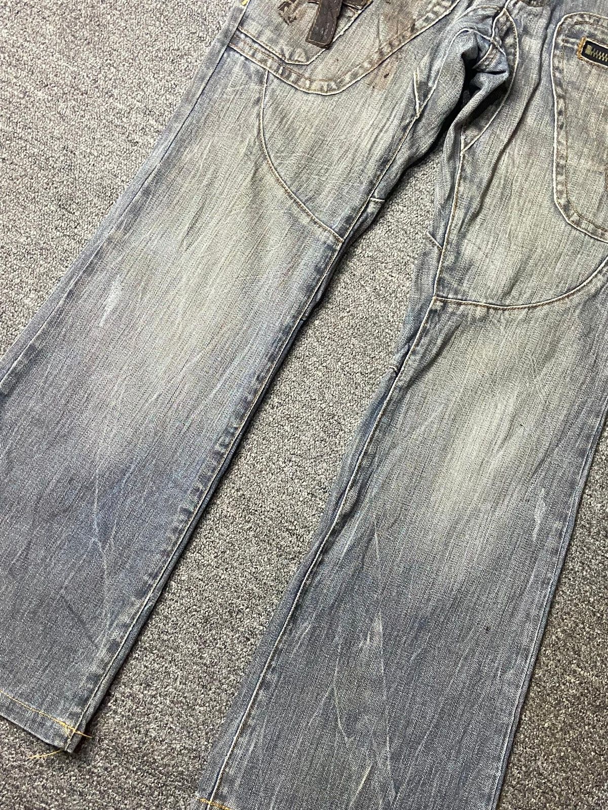 semanticdesign Semantic Design Distressed Denim Flare Jeans (151) Size US 33 - 10 Thumbnail
