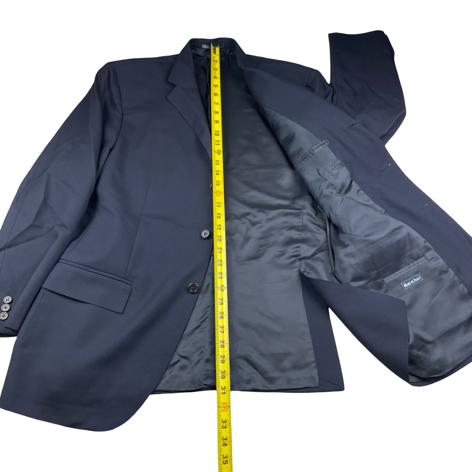 Polo Ralph Lauren Polo Ralph Lauren Men's 100% Wool 3-Button Blazer Navy Blue Size 44R - 10 Thumbnail