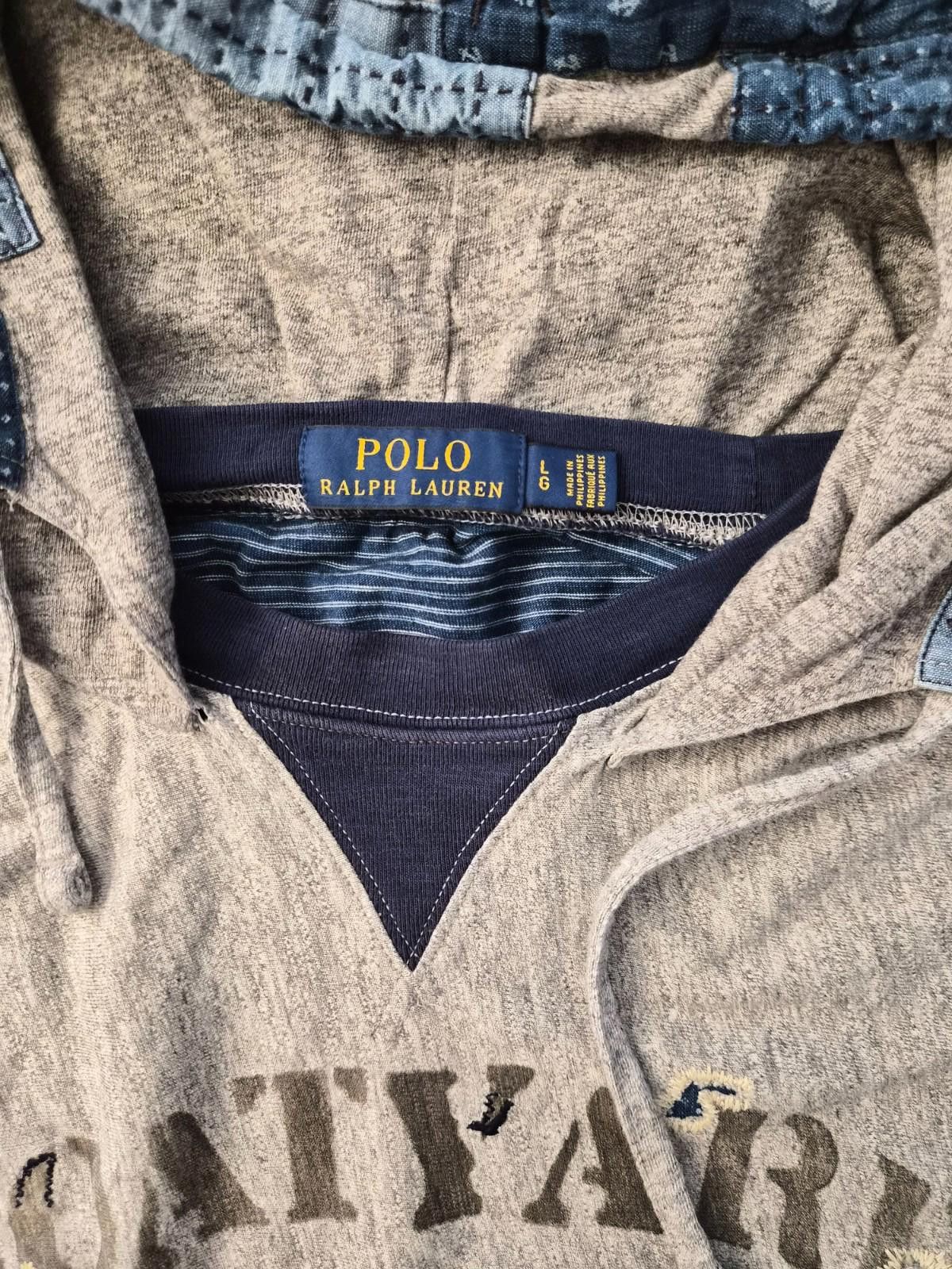 Polo Ralph Lauren Polo Ralph Lauren Men's Rips Detailed Patchwork Hoodie L Size US L / EU 52-54 / 3 - 4 Thumbnail
