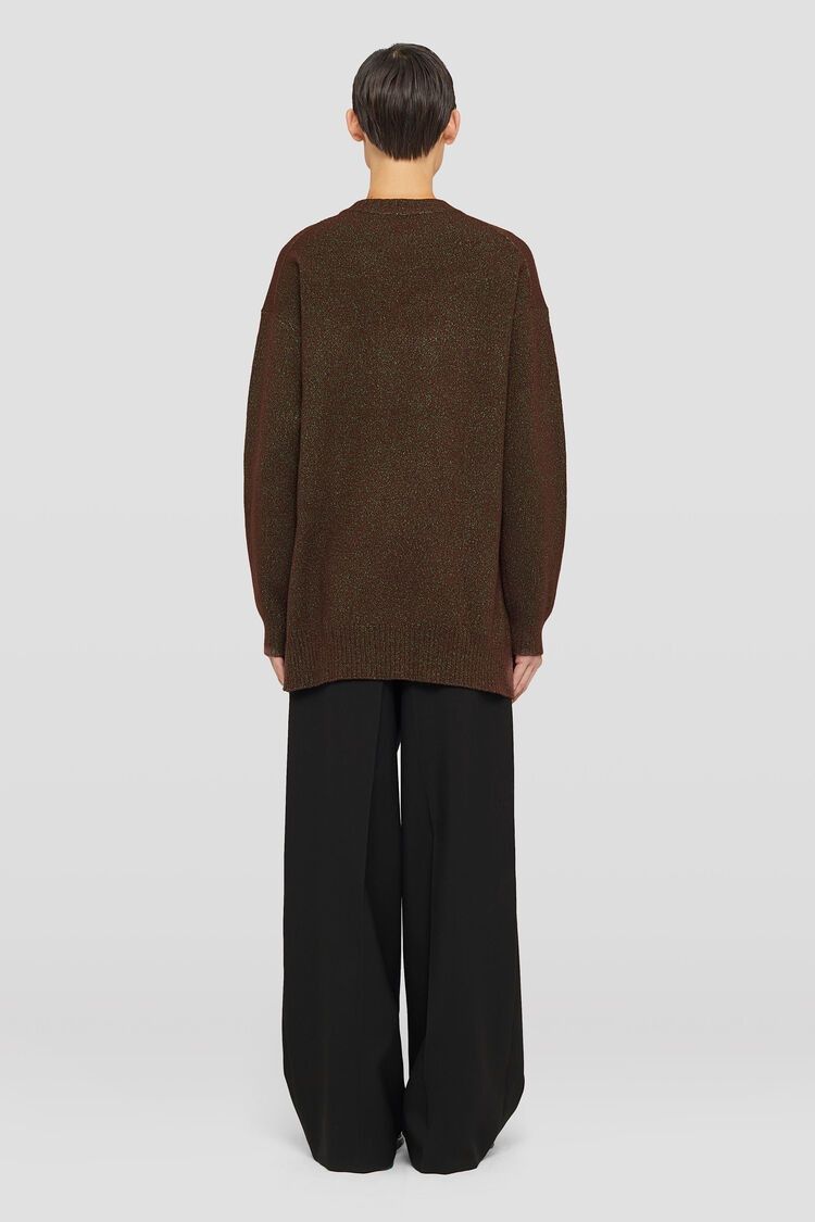 Jil Sander o1mt1gz1125 Crewneck Sweater in Dark Brown Size US L / EU 52-54 / 3 - 4 Thumbnail