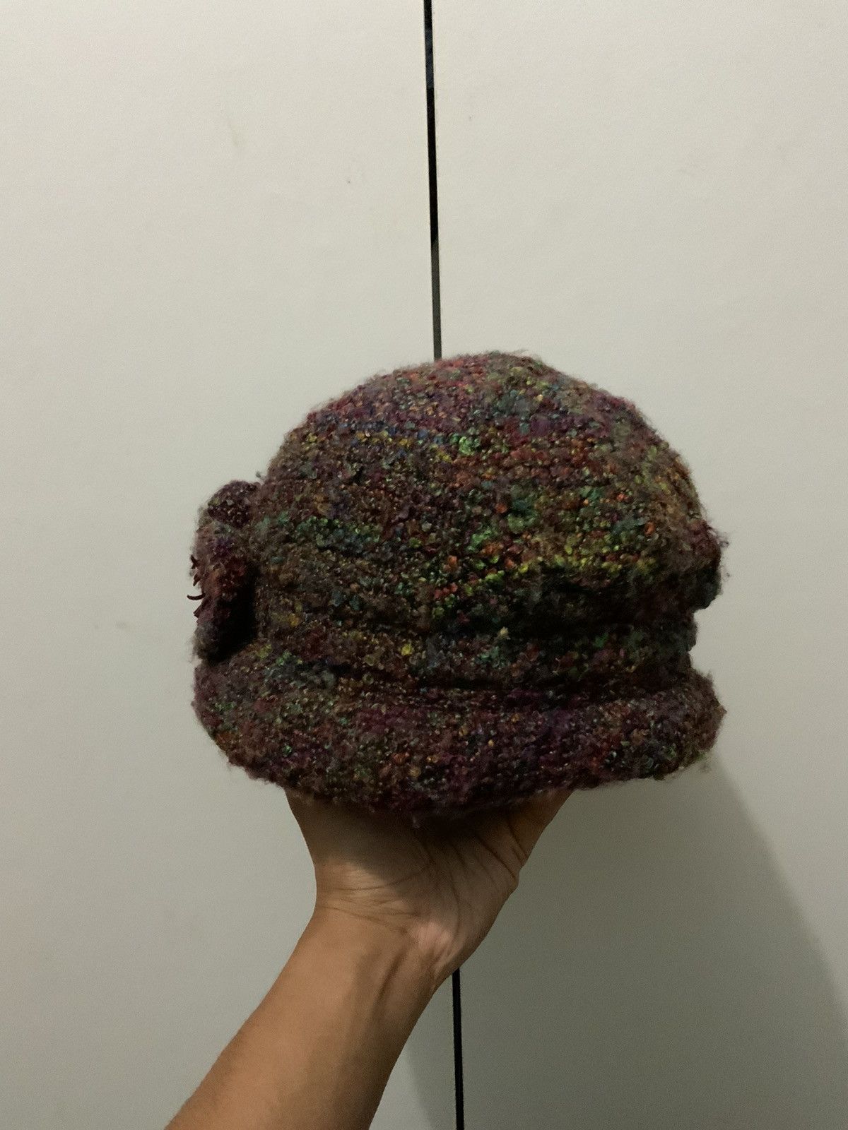 Japanese Brand Femne Rose Fur Maroon Japan Made Bucket Hat Size ONE SIZE - 3 Thumbnail