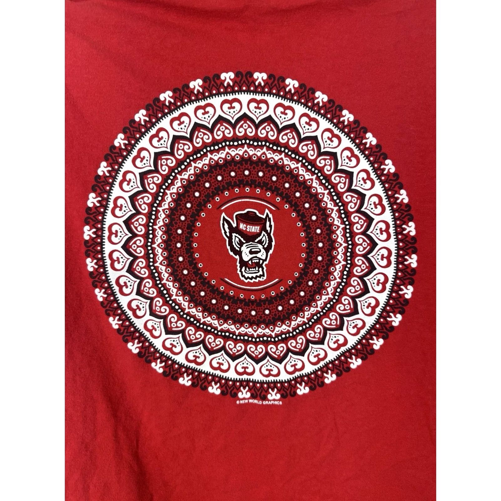 Gildan NC State Wolfpack Red Tee Shirt Men’s Small Hearts Logo Short Sleeve University Size US S / EU 44-46 / 1 - 5 Thumbnail