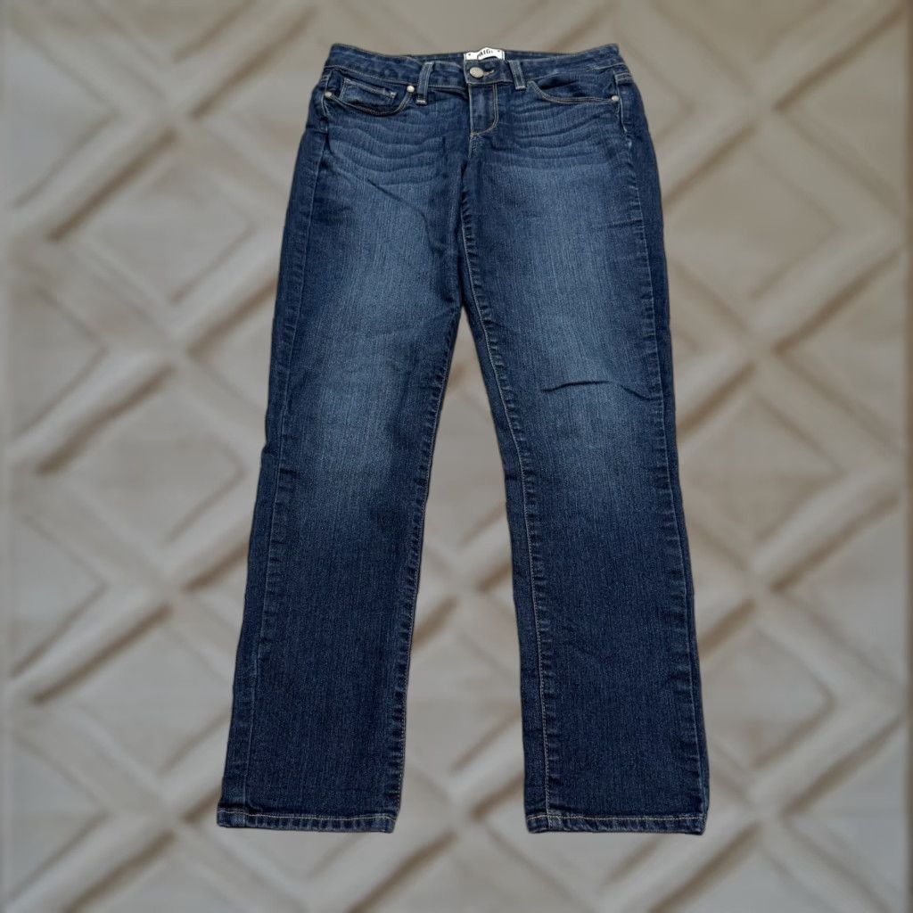 Paige Kylie Crop Jeans Womens 27 Dark Wash Mid Rise Denim Pant Regular 29