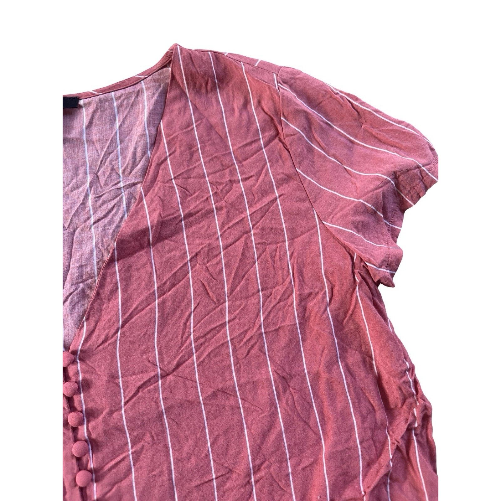 Forever 21 Forever21 Pink Cropped Blouse LG Size L / US 10 / IT 46 - 3 Thumbnail