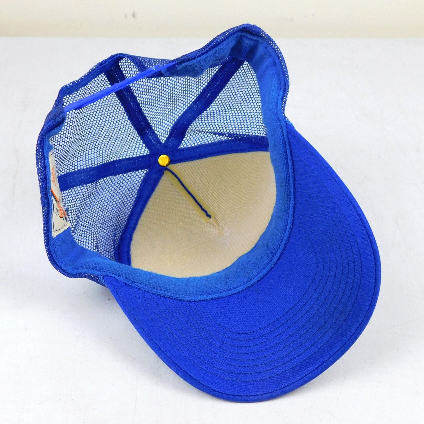Vans Vintage Vans Trucker Hat Blue White Logo Y2K Adjustable Size ONE SIZE - 6 Thumbnail