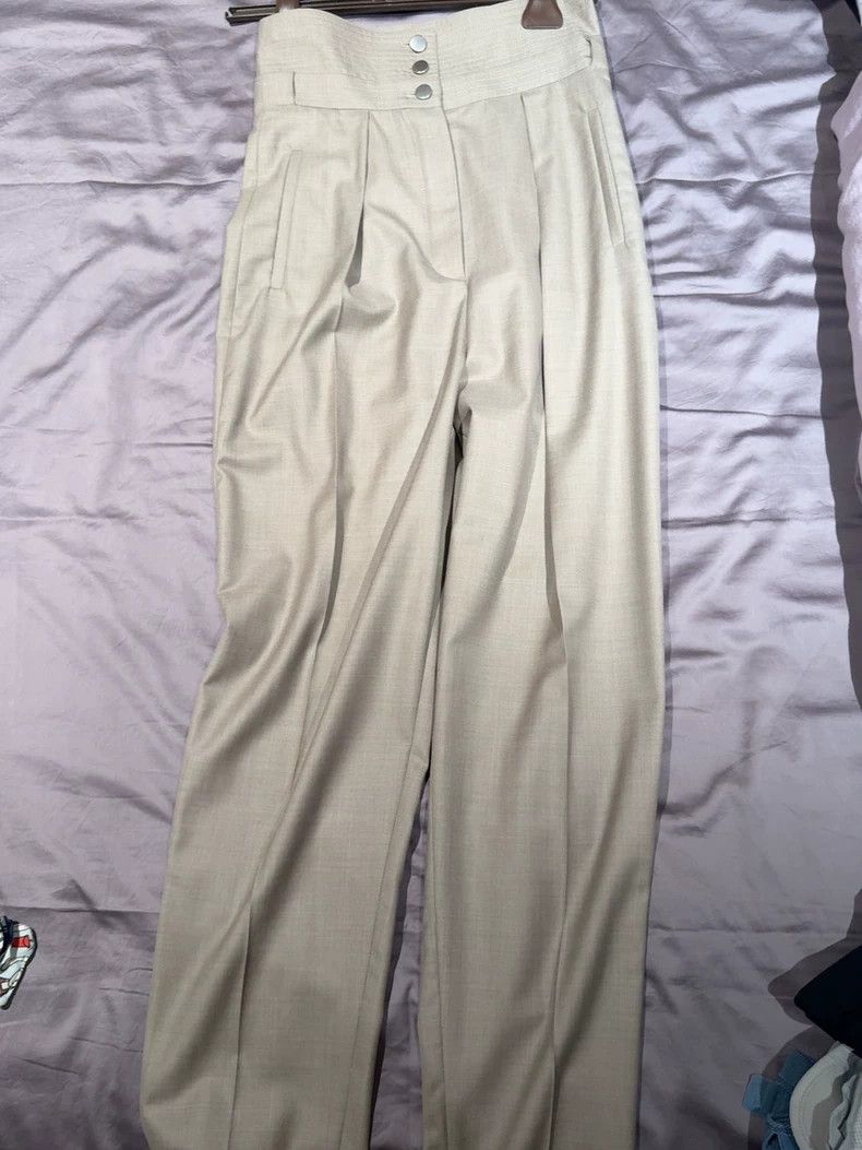 Loro Piana LORO PIANA High-Waisted Casual Pants with Built-in Belt fo Size 25" / US 0 / IT 36 - 3 Thumbnail