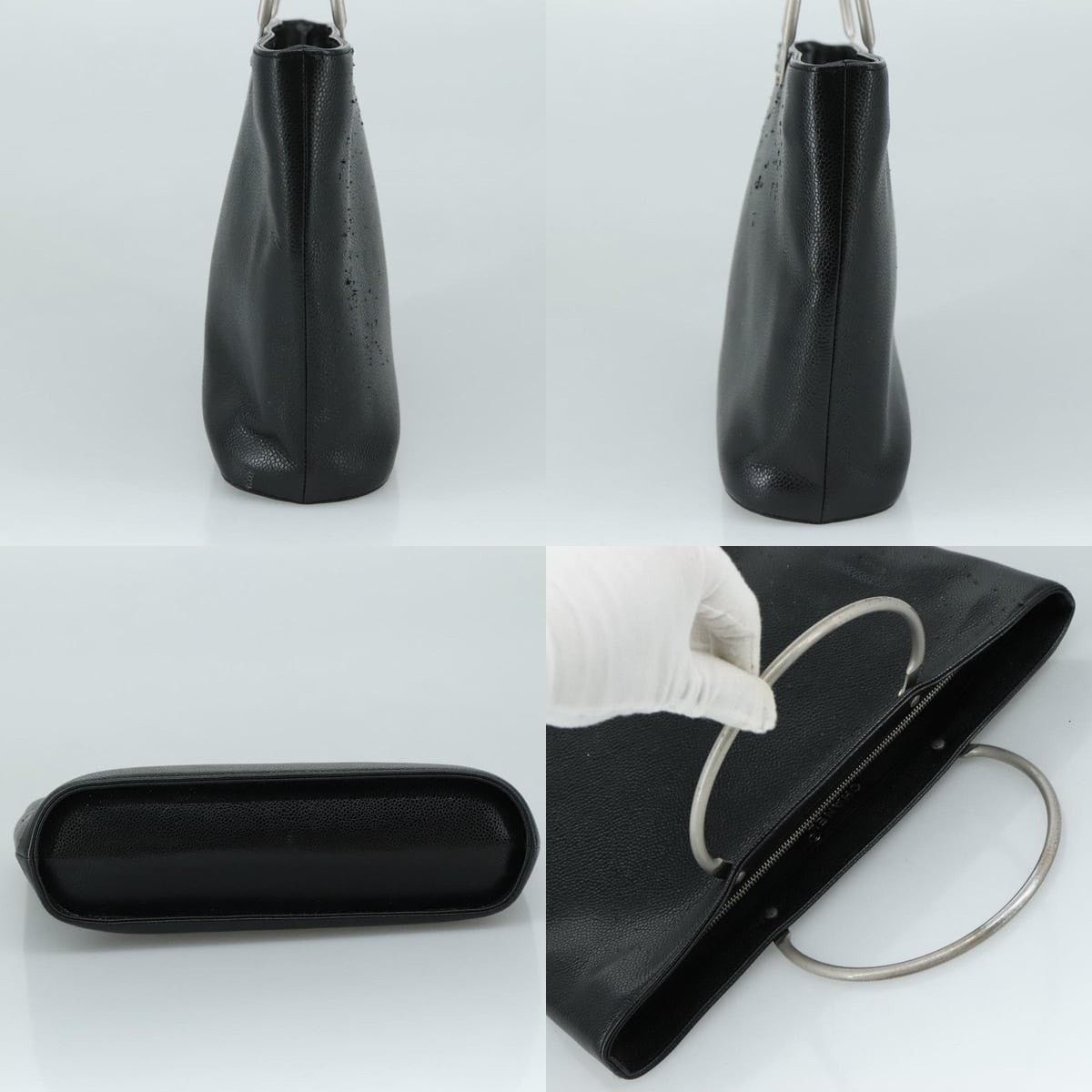 Chanel Chanel Caviar Skin Black CC Handbag Size ONE SIZE - 3 Thumbnail