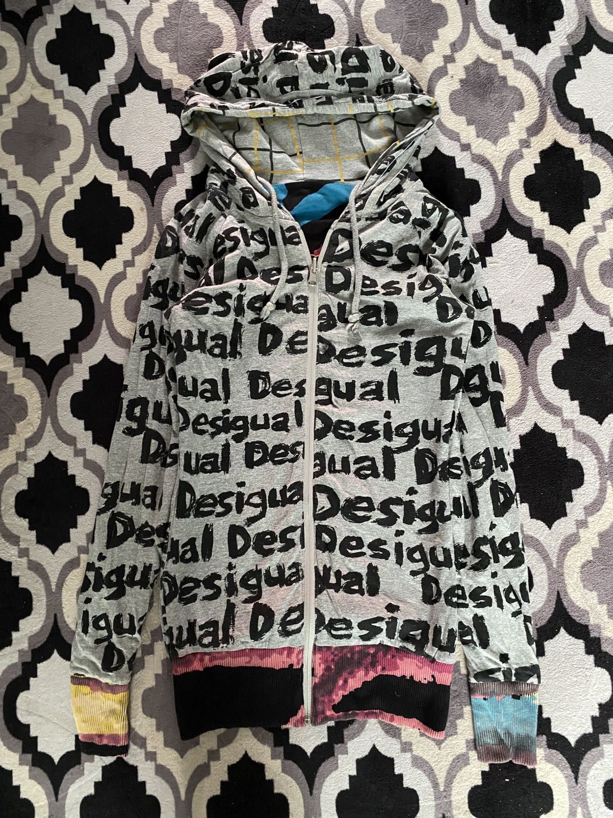 If Six Was Nine × Japanese Brand × Le Grande Bleu (L.G.B.) Desigual reversible art hoodie Size US XS / EU 42 / 0 - 3 Thumbnail