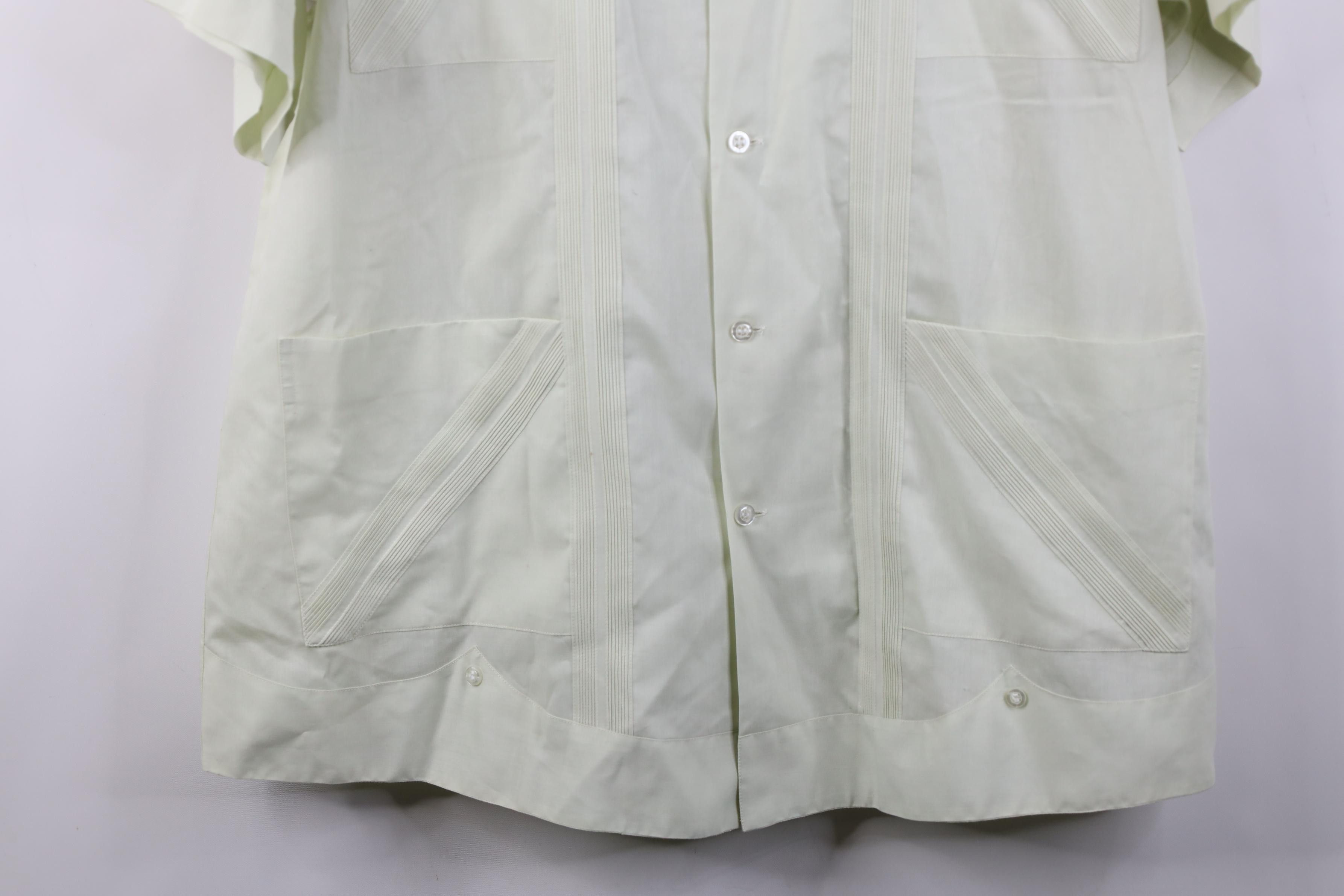 Vintage Vintage 70s Rockabilly Guayabera Beach Wedding Button Shirt Size US XXL / EU 58 / 5 - 3 Thumbnail